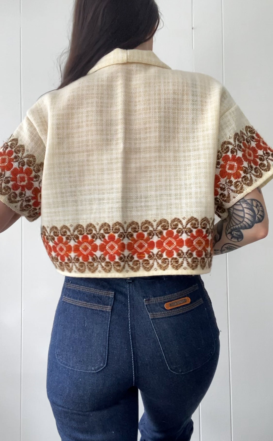 Upcycled Woven Button Up