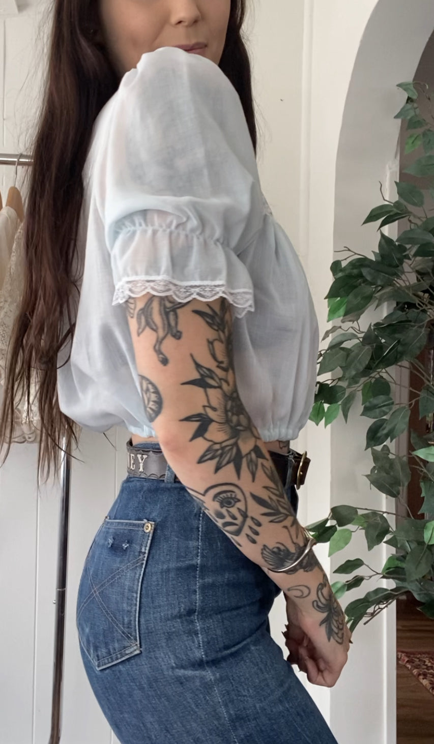 Reworked Vintage Nightgown Top