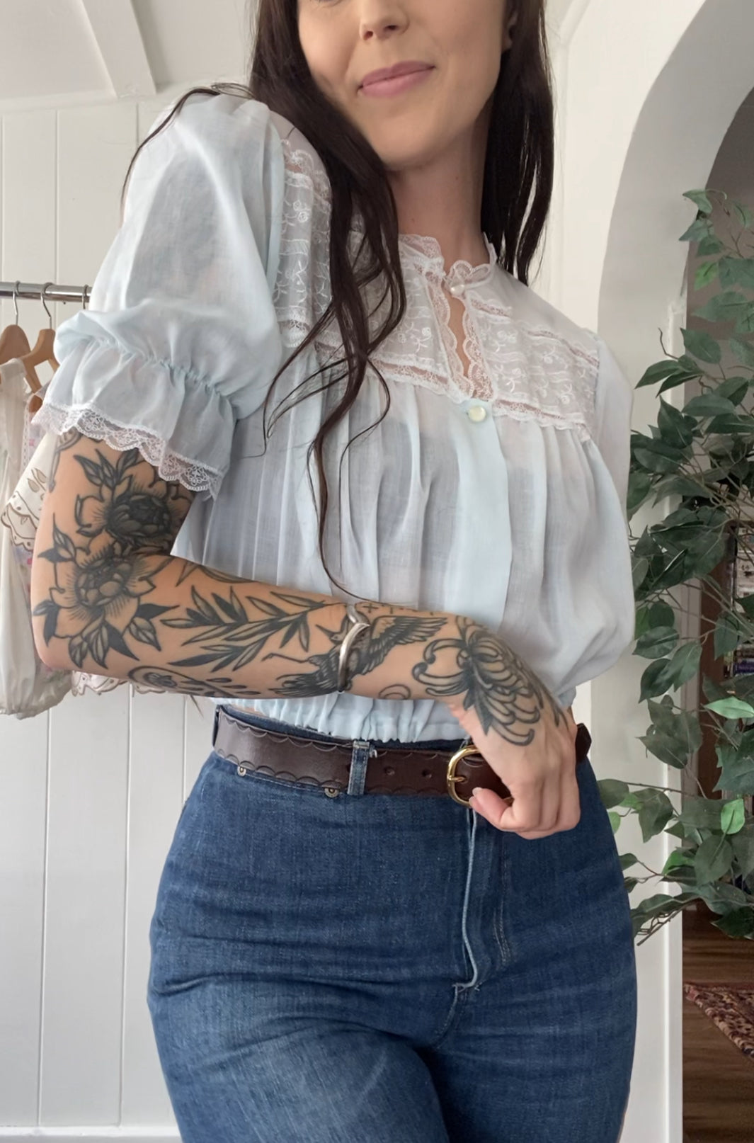 Reworked Vintage Nightgown Top