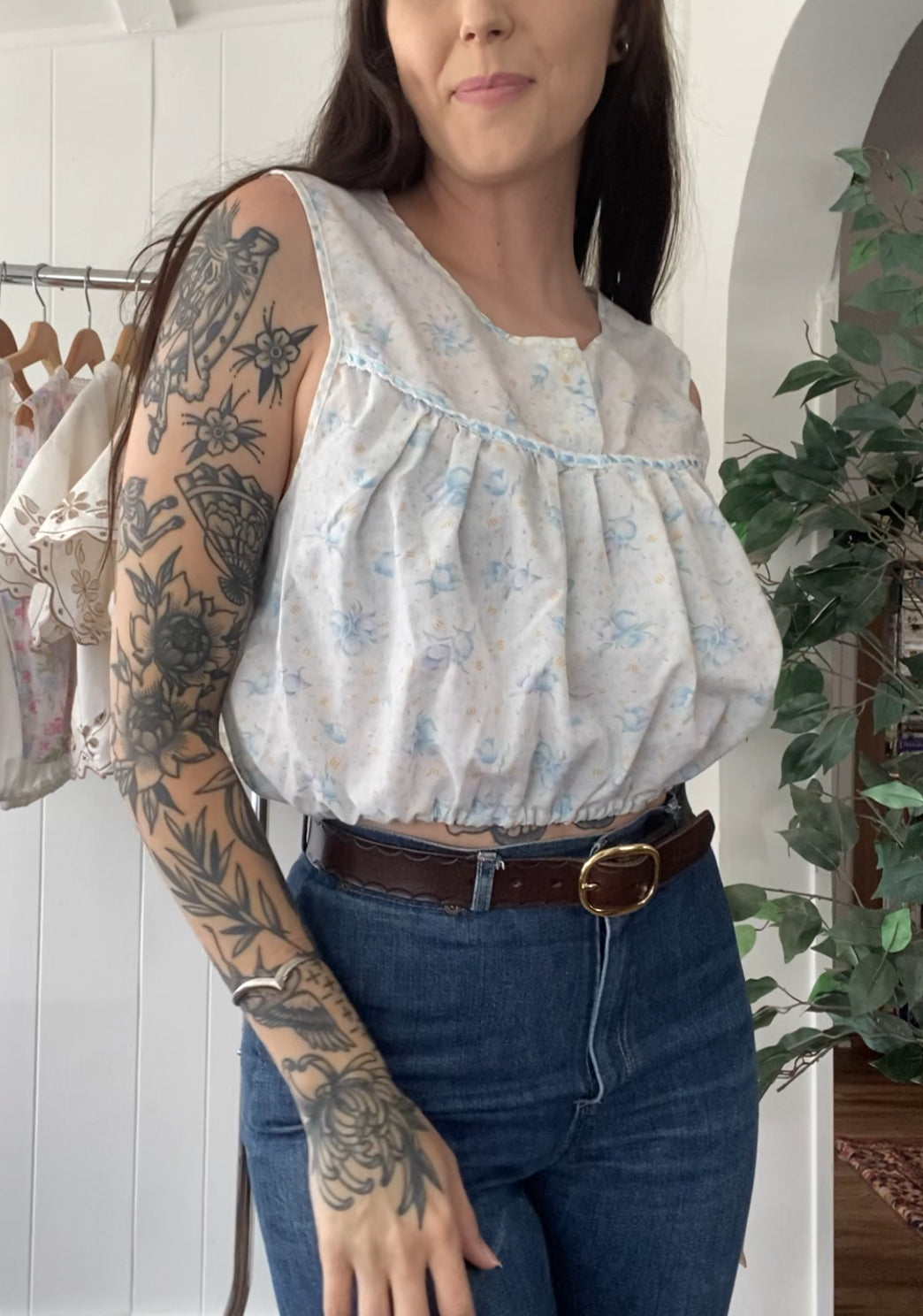 Reworked Vintage Nightgown Top