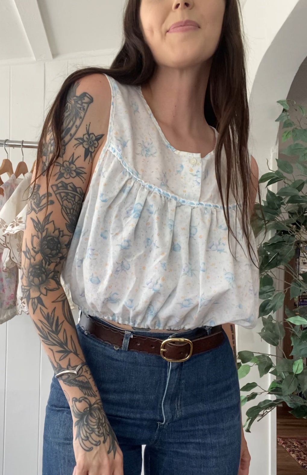 Reworked Vintage Nightgown Top