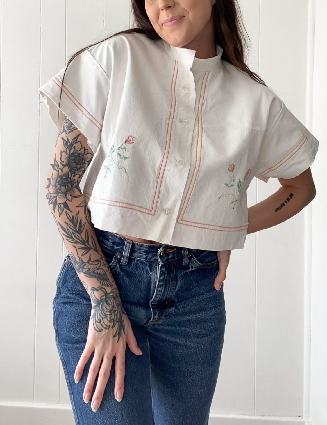 Upcycled Vintage Pillowcase Top