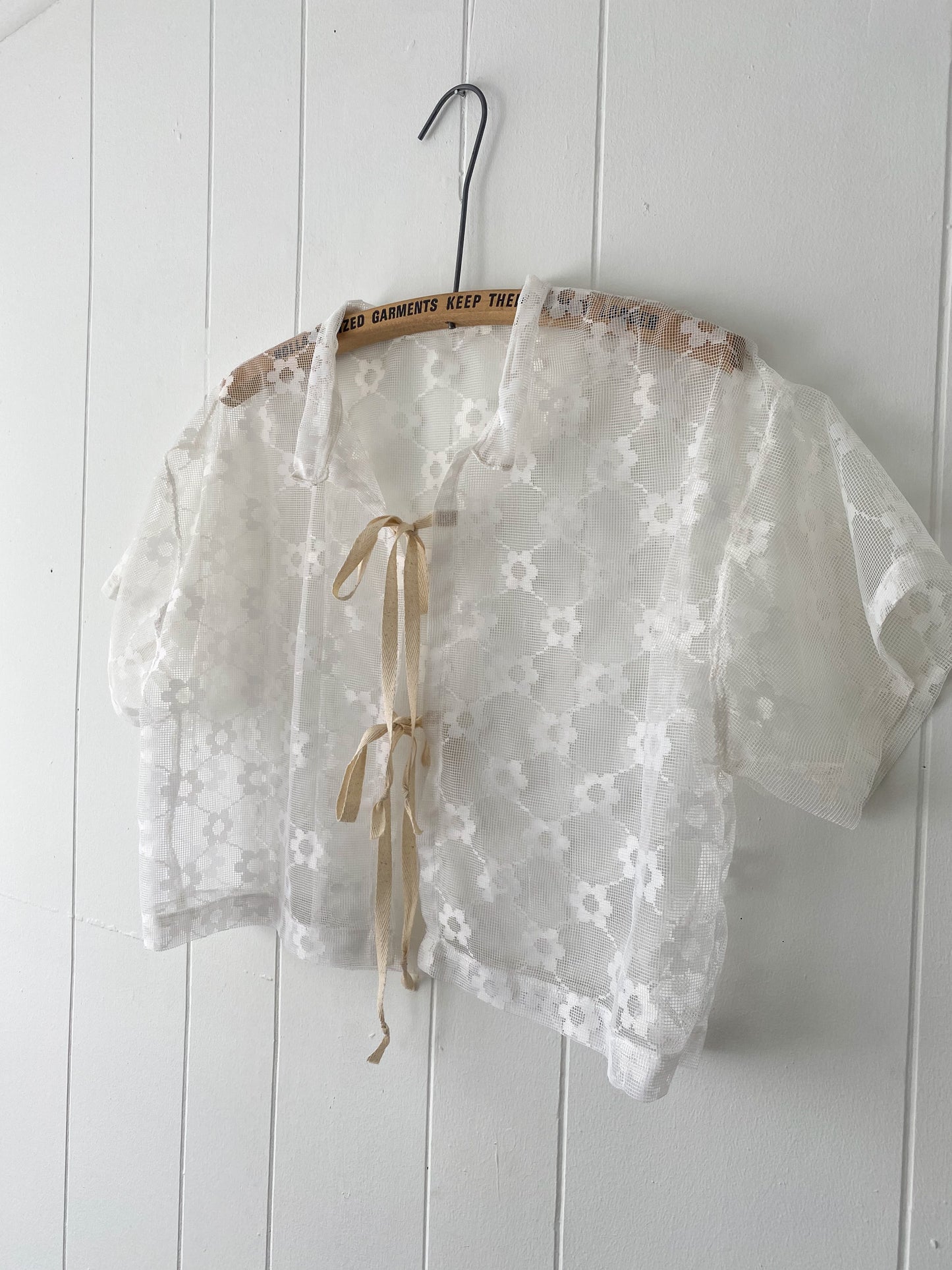 Upcycled Tie Front Daisy Chain Blouse