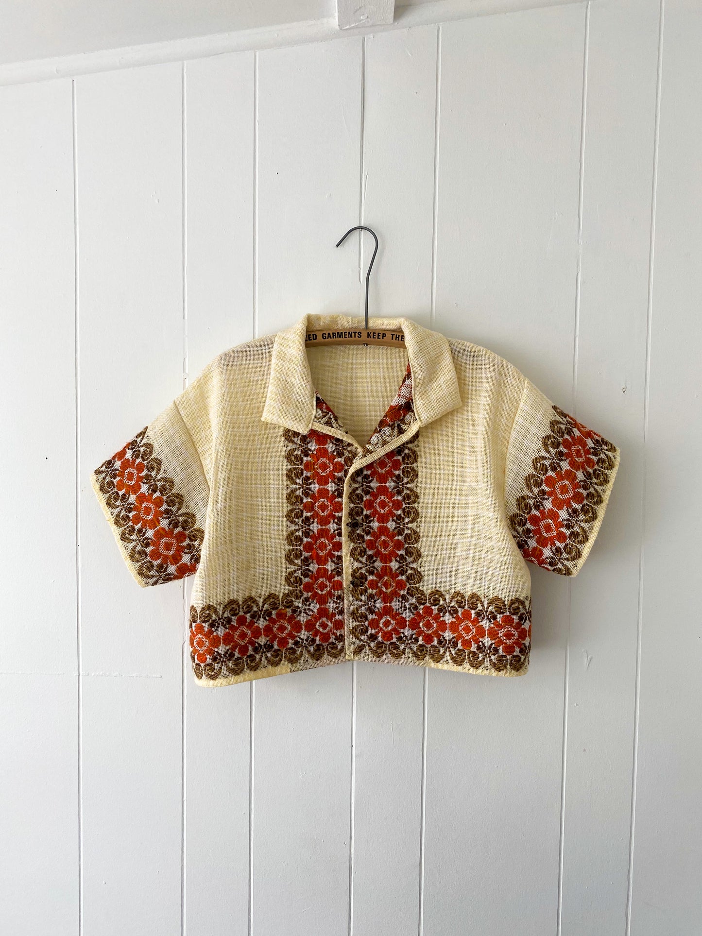 Upcycled Woven Button Up