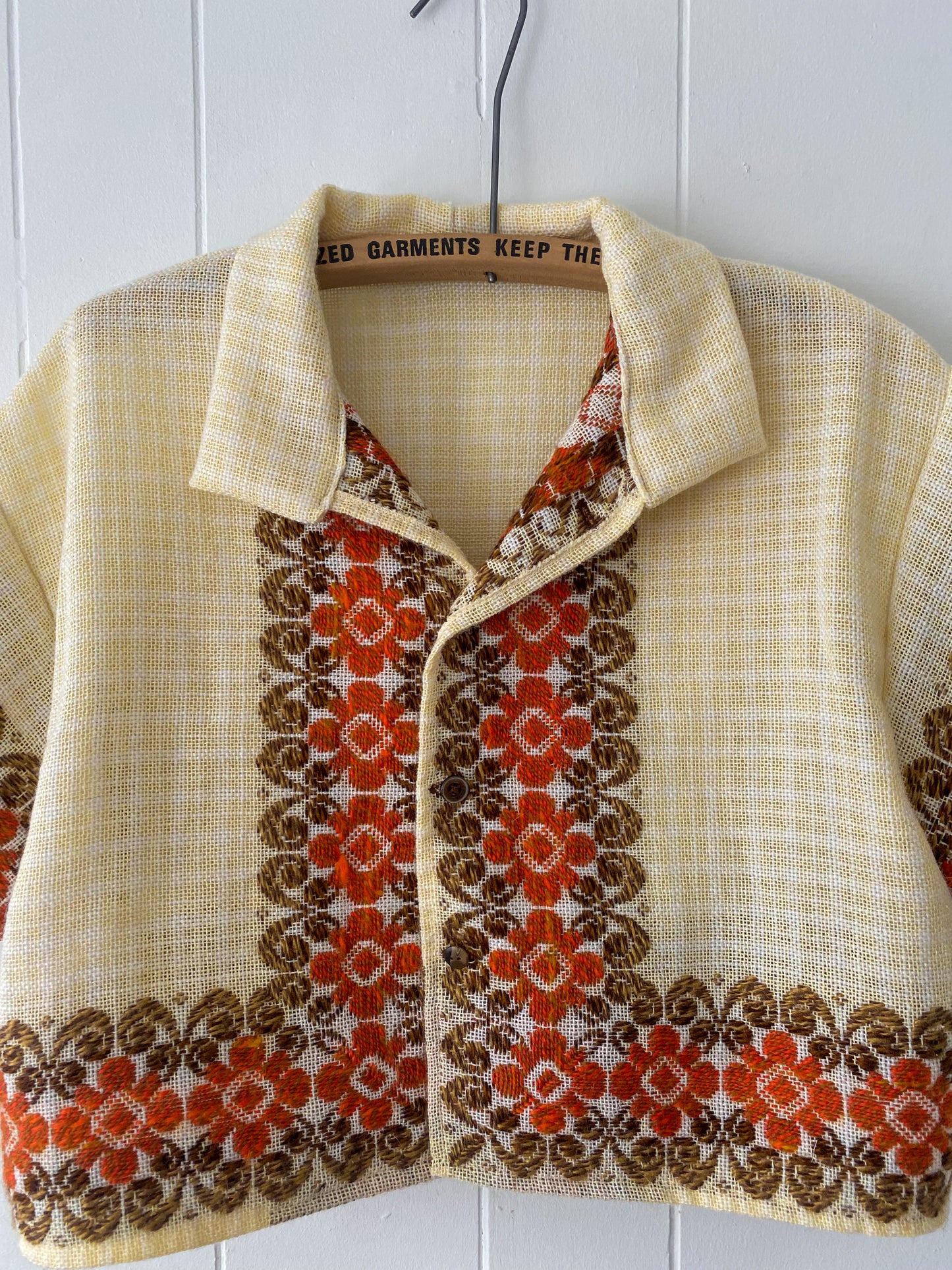 Upcycled Woven Button Up