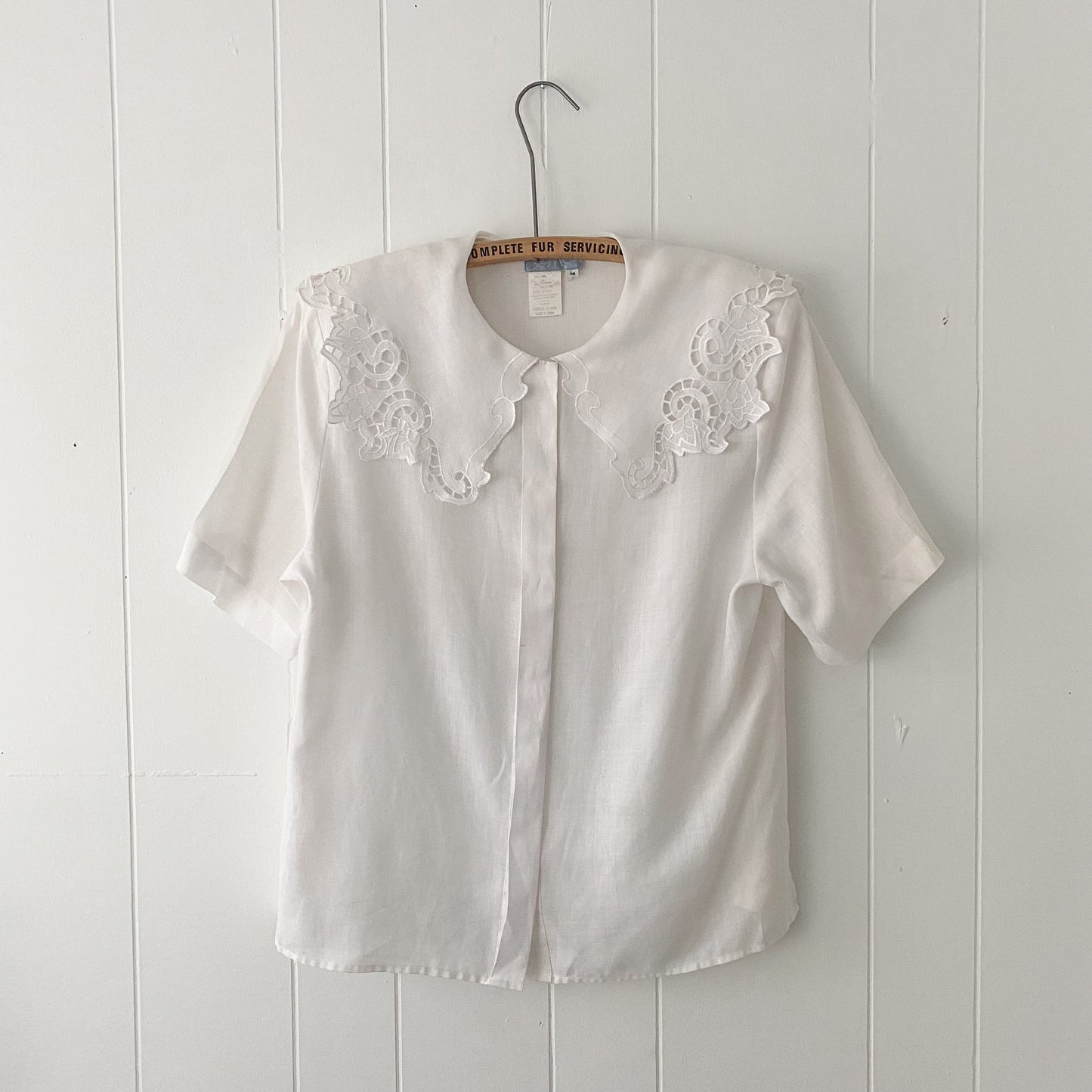 Vintage Oversized Collar Blouse