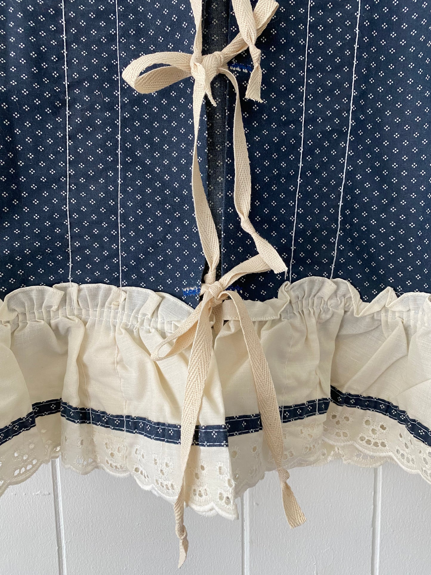 Upcycled Tie Front Blouse