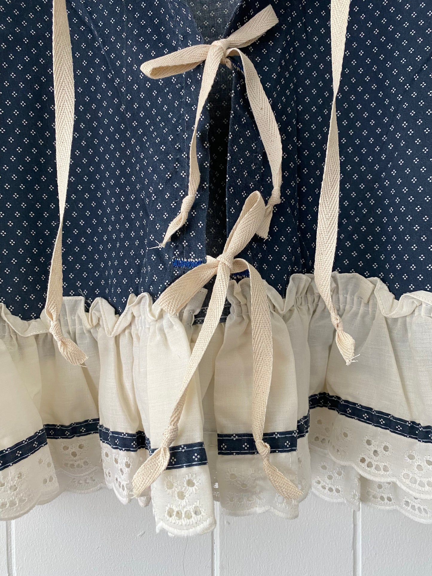 Upcycled Tie Front Blouse