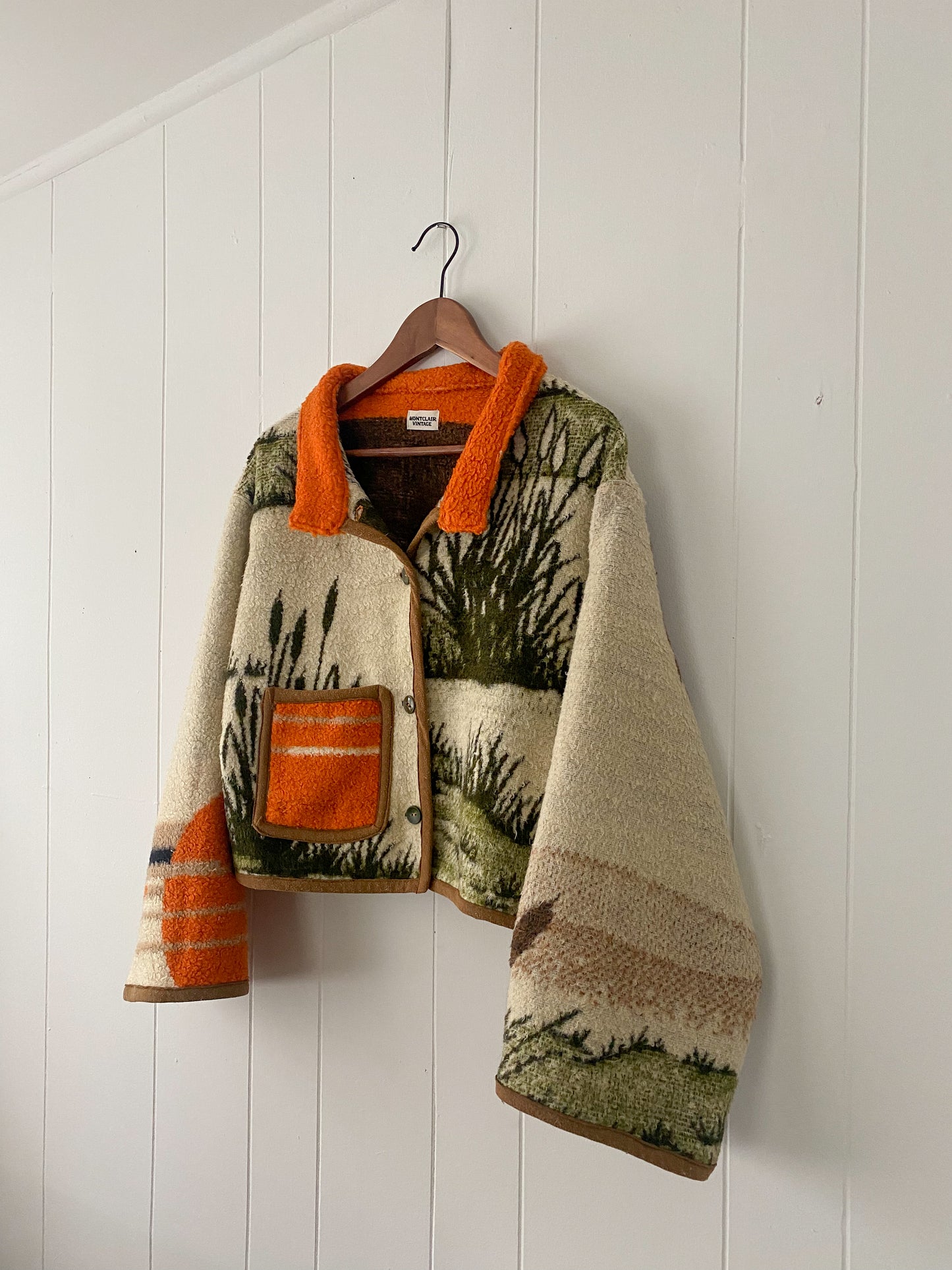 Upcycled Flying Geese Blanket Coat