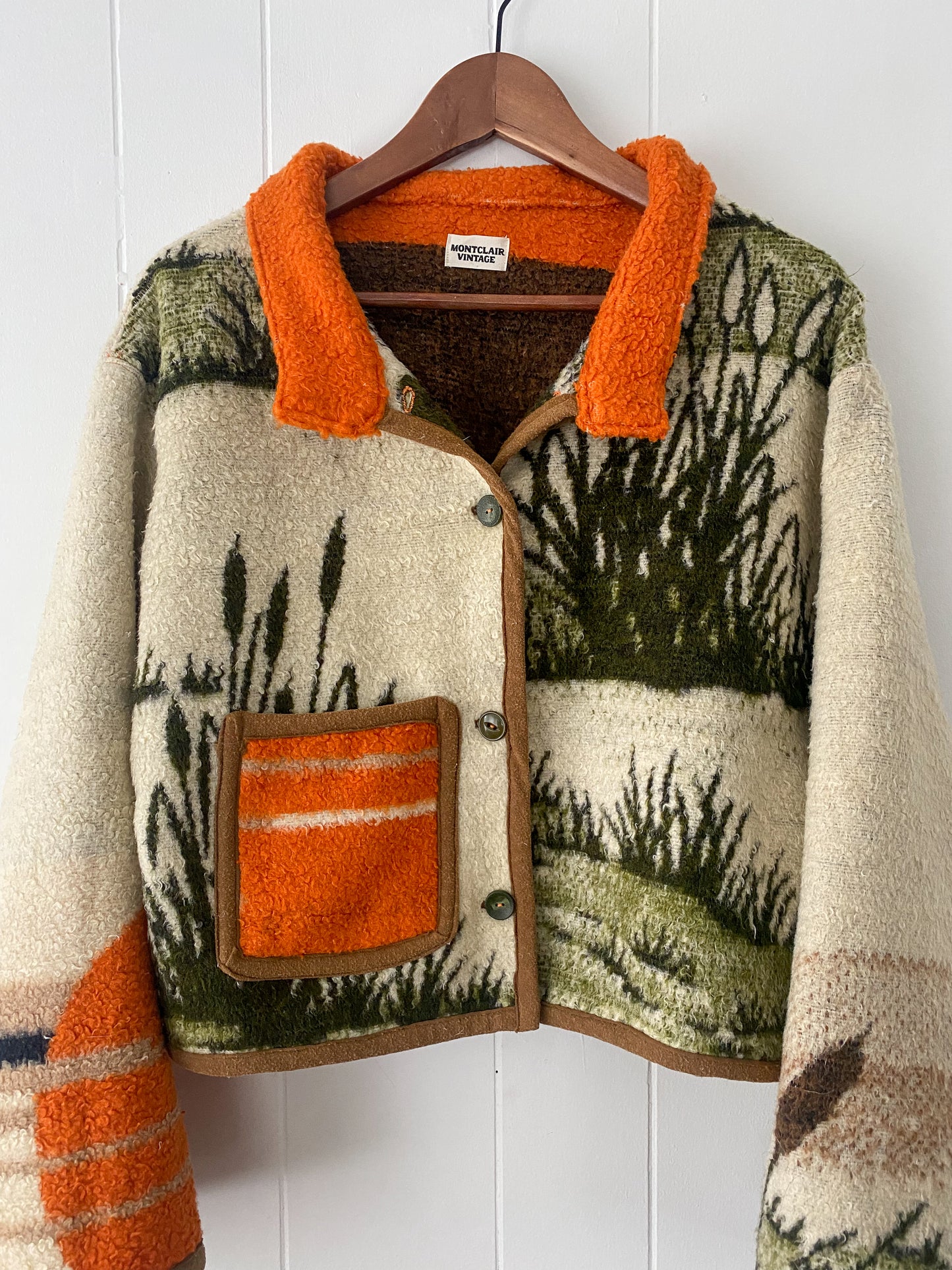 Upcycled Flying Geese Blanket Coat