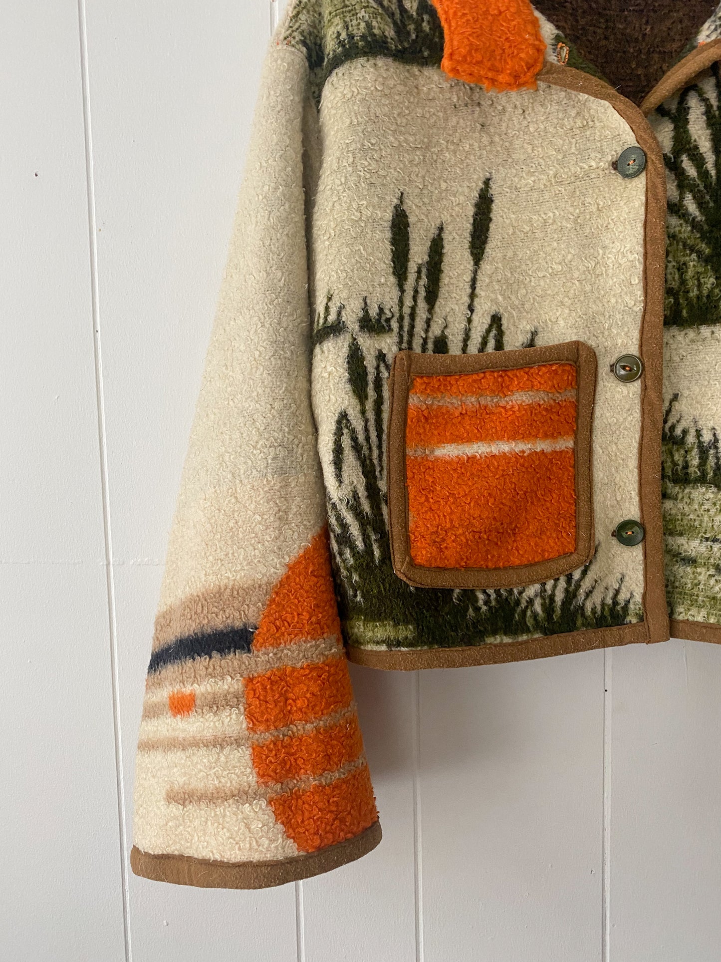 Upcycled Flying Geese Blanket Coat