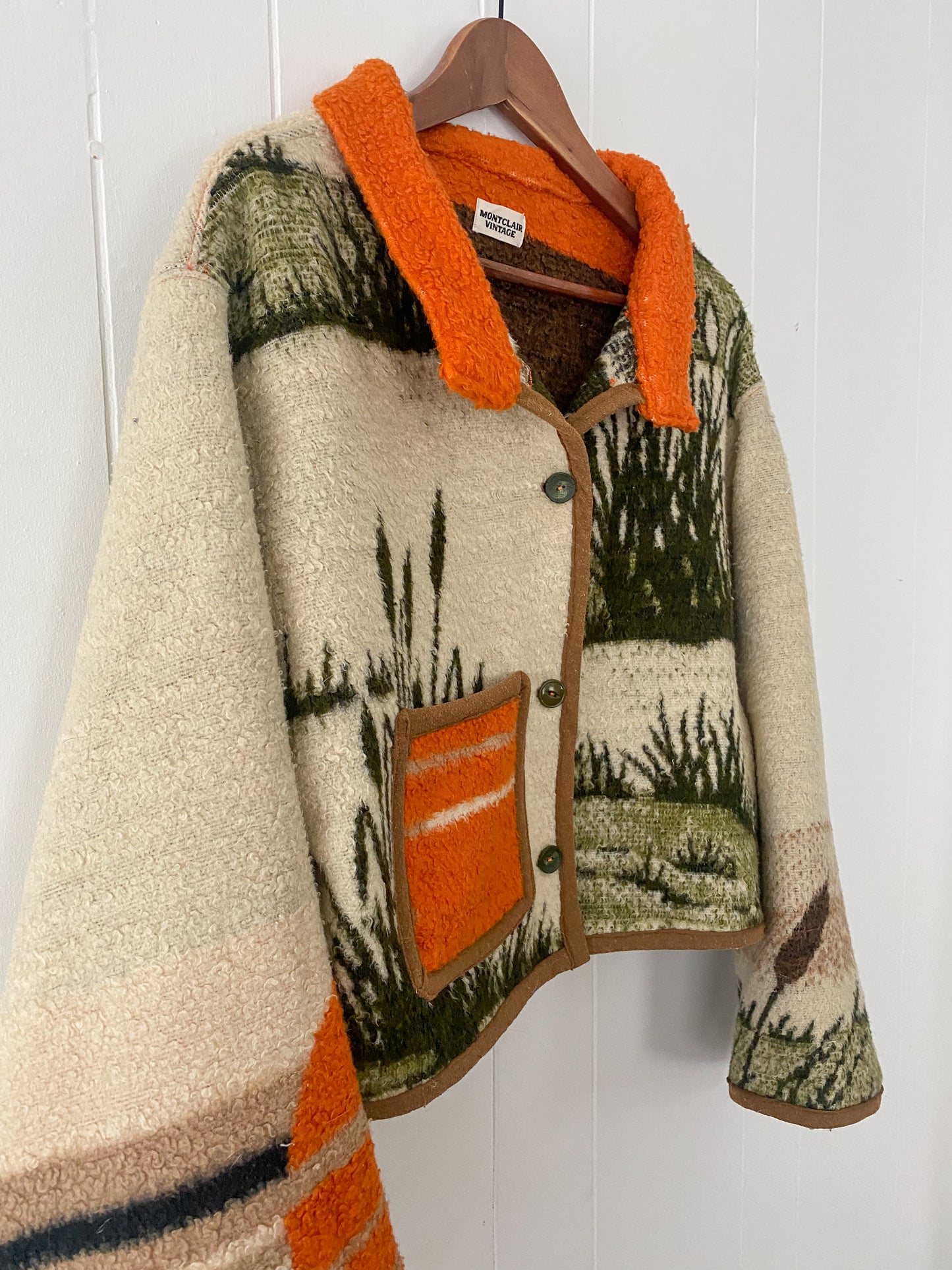 Upcycled Flying Geese Blanket Coat