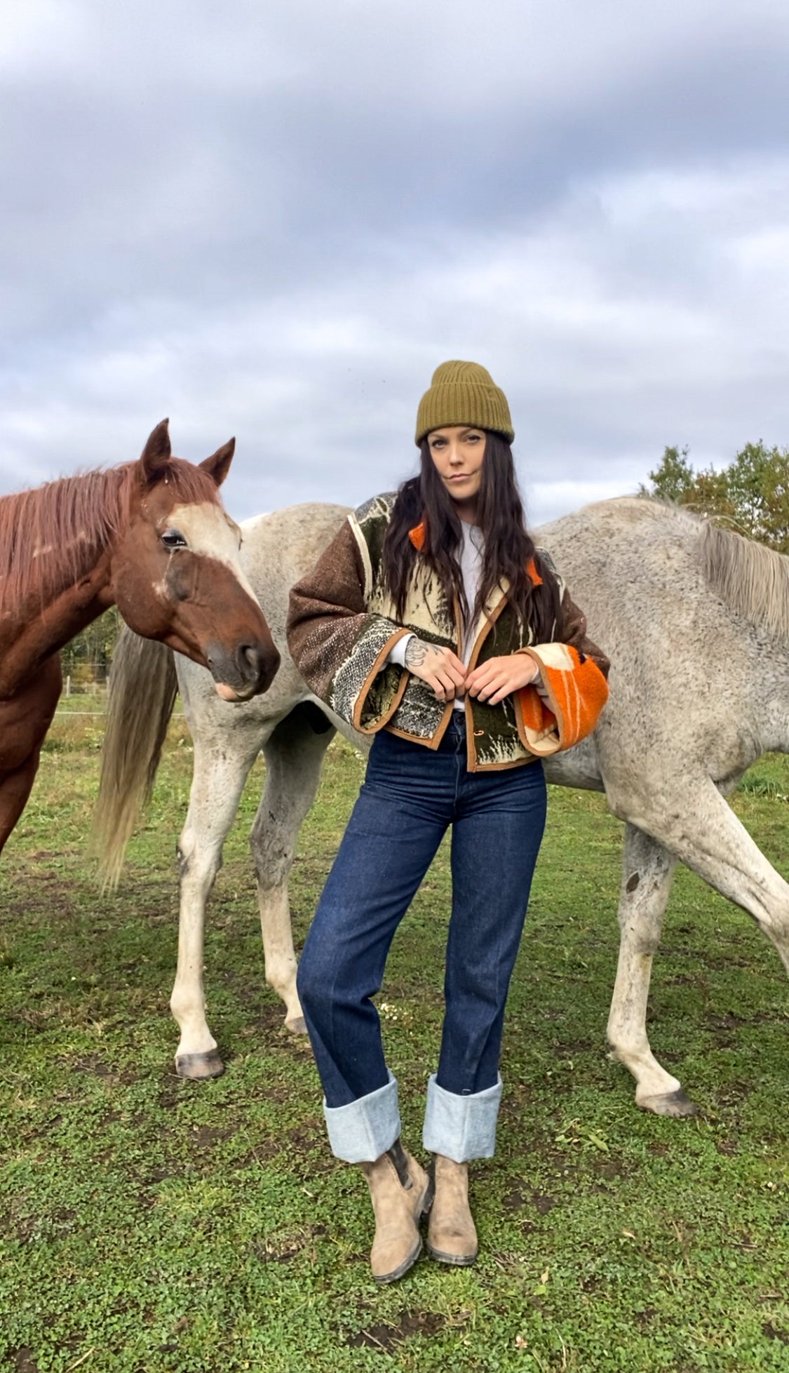 Upcycled Flying Geese Blanket Coat