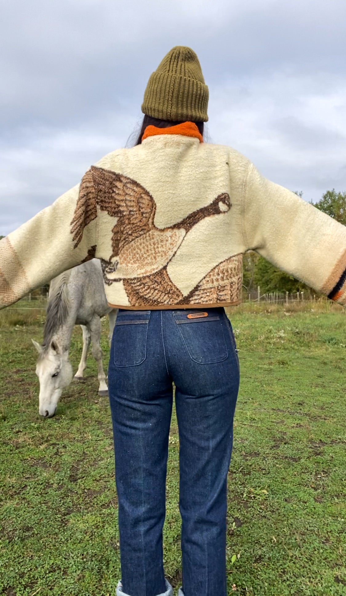 Upcycled Flying Geese Blanket Coat
