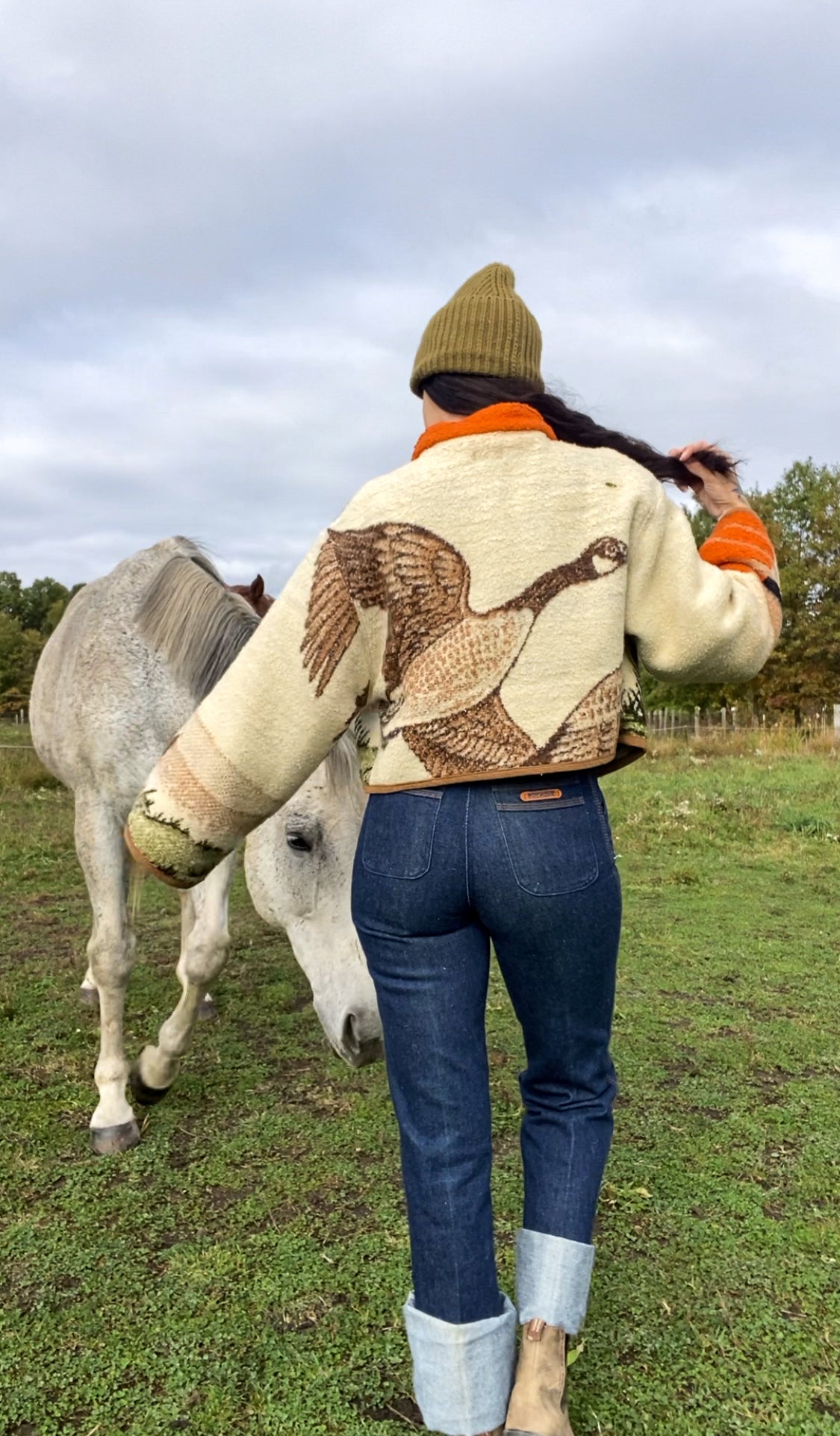 Upcycled Flying Geese Blanket Coat