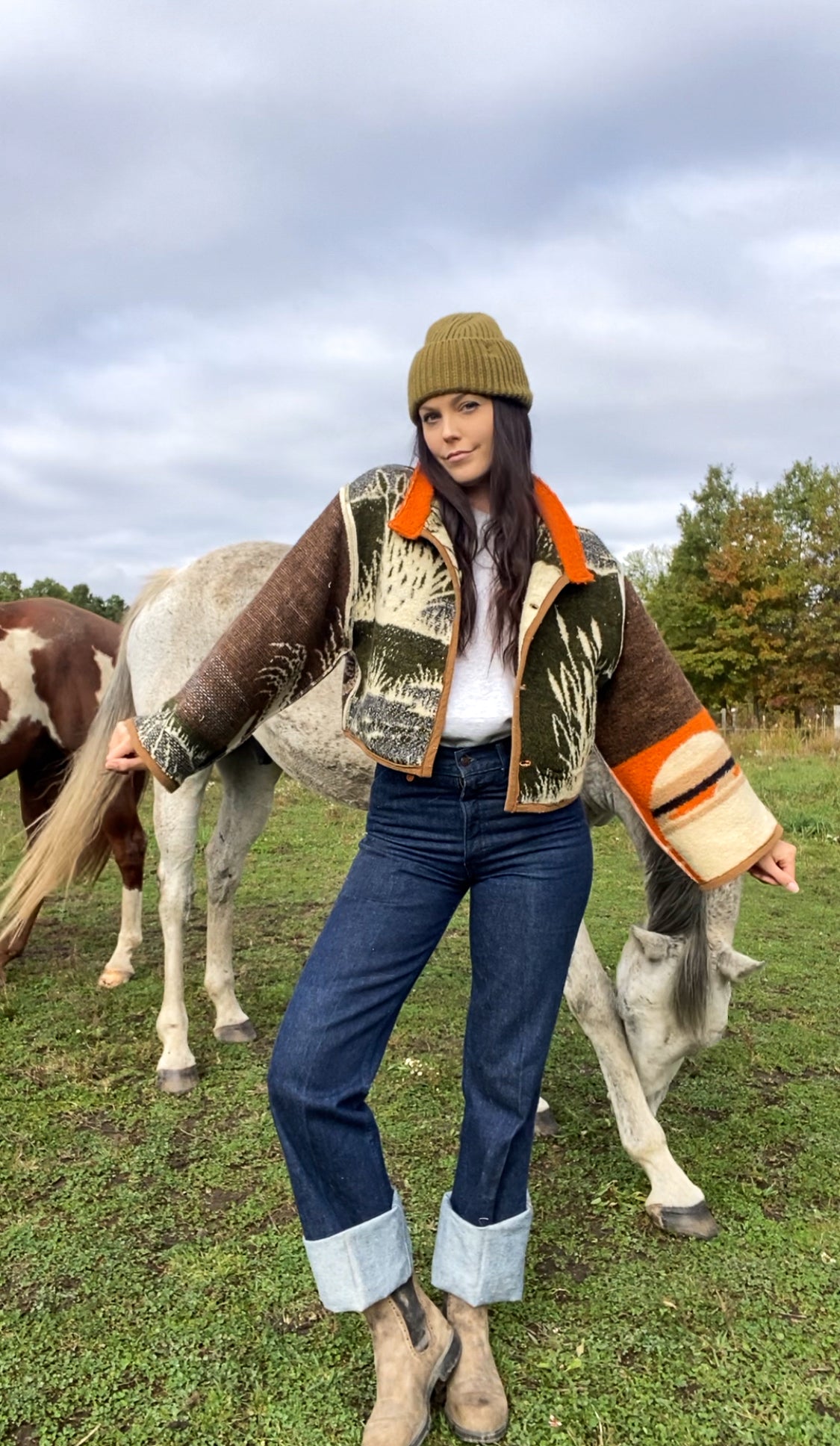 Upcycled Flying Geese Blanket Coat