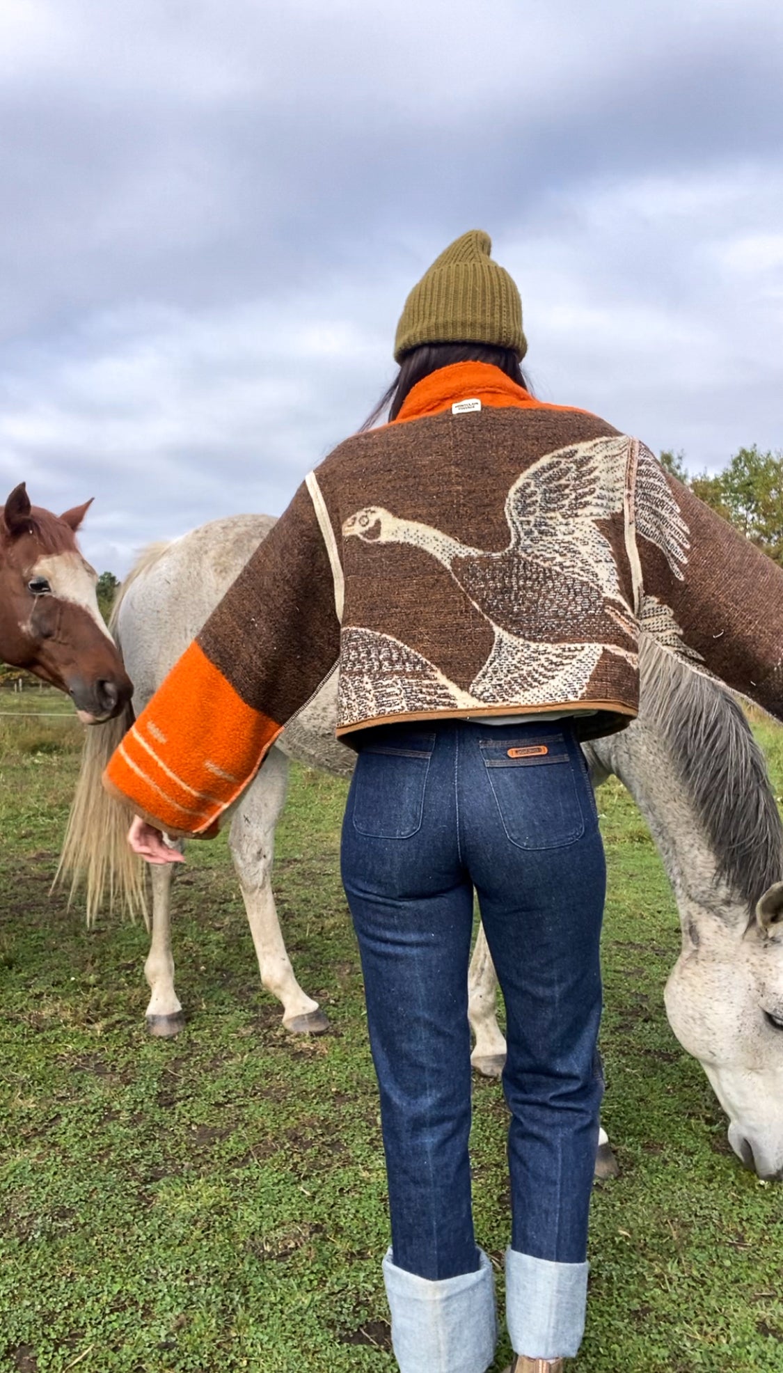 Upcycled Flying Geese Blanket Coat