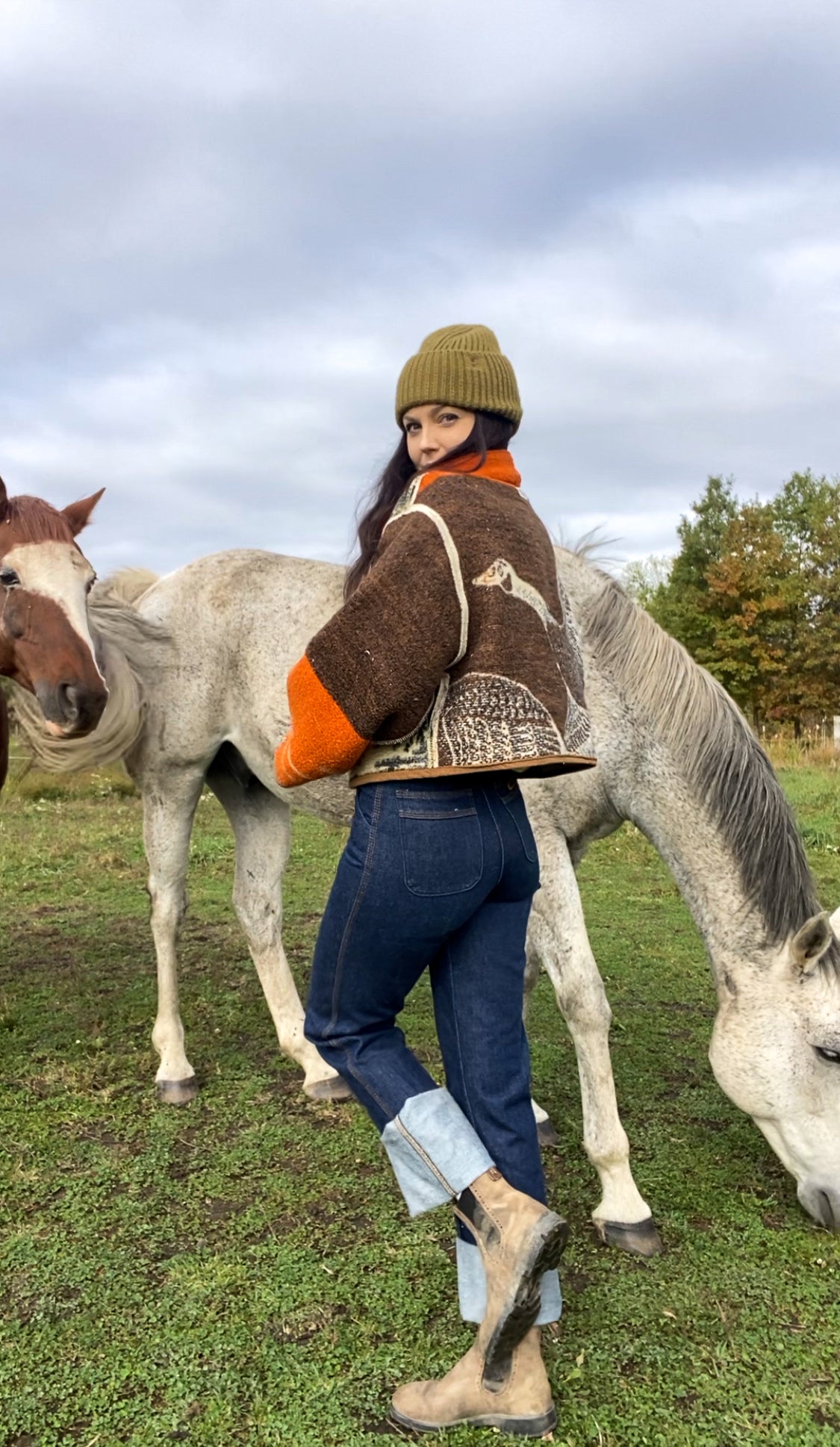 Upcycled Flying Geese Blanket Coat