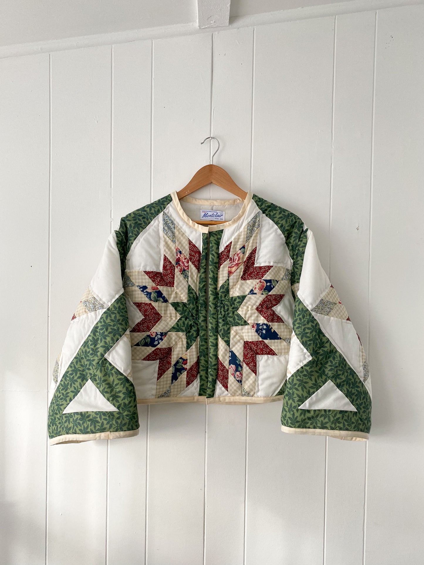 (S) Upcycled Vintage Quilt Jacket