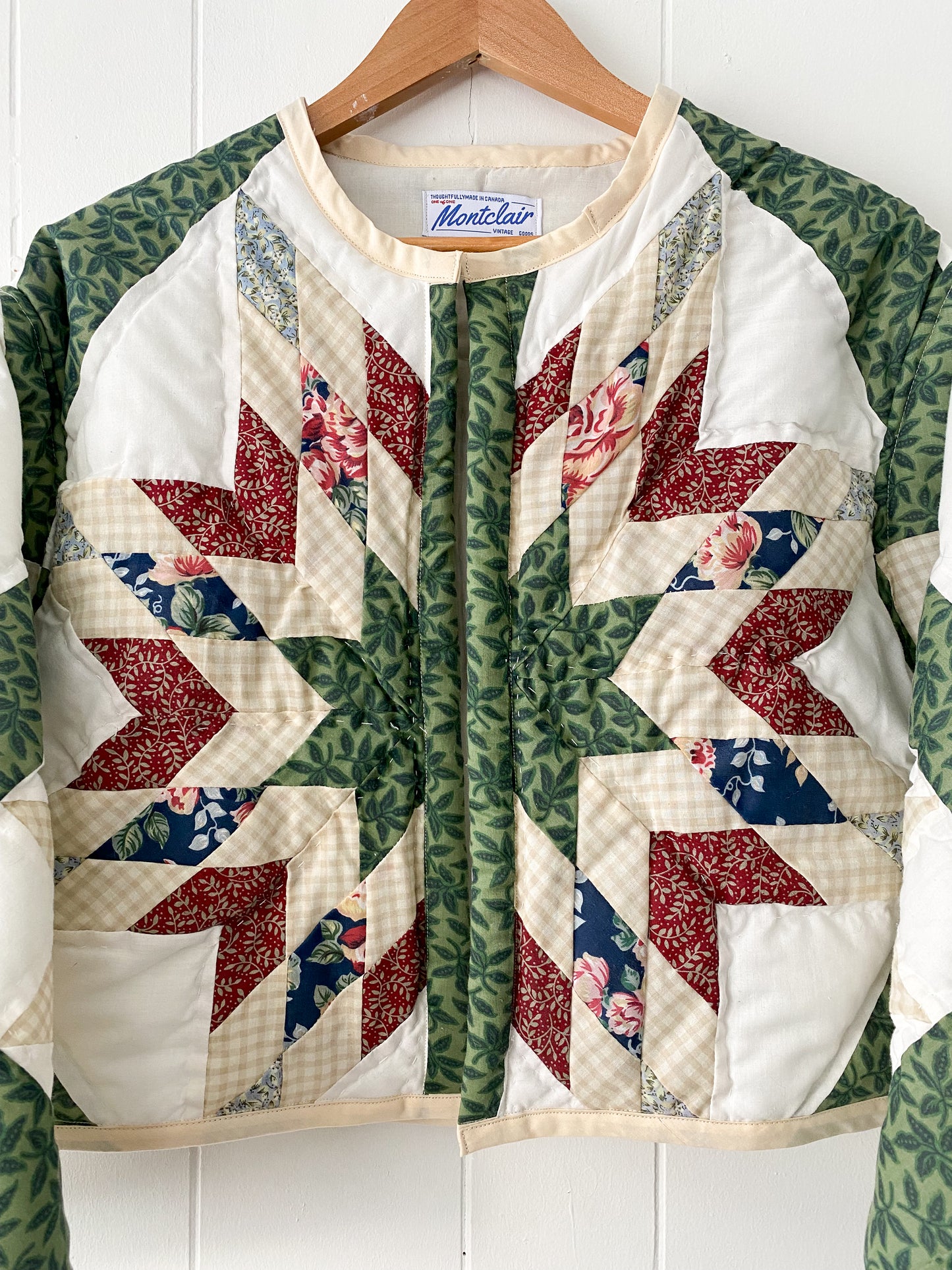 (S) Upcycled Vintage Quilt Jacket