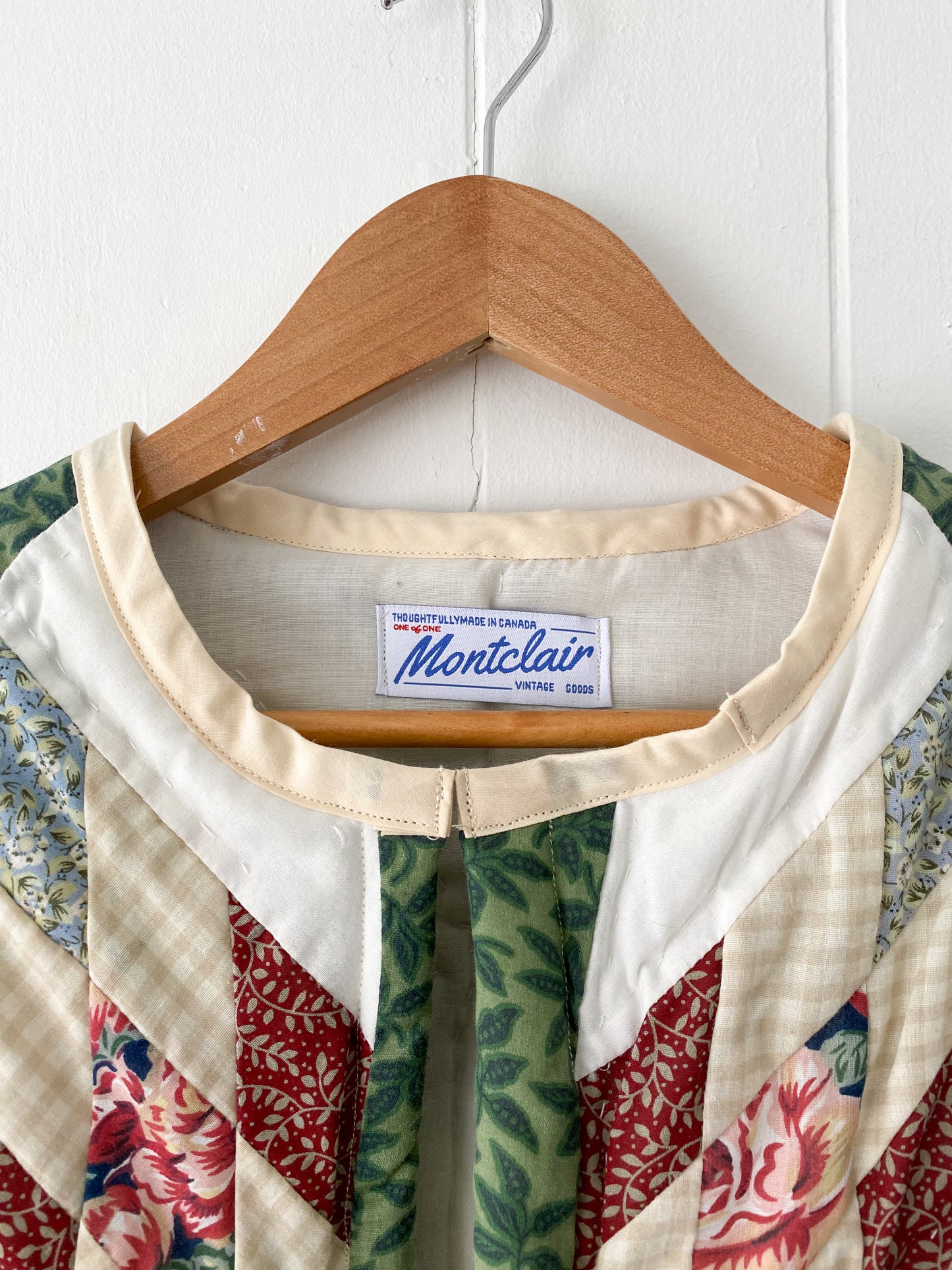 (S) Upcycled Vintage Quilt Jacket