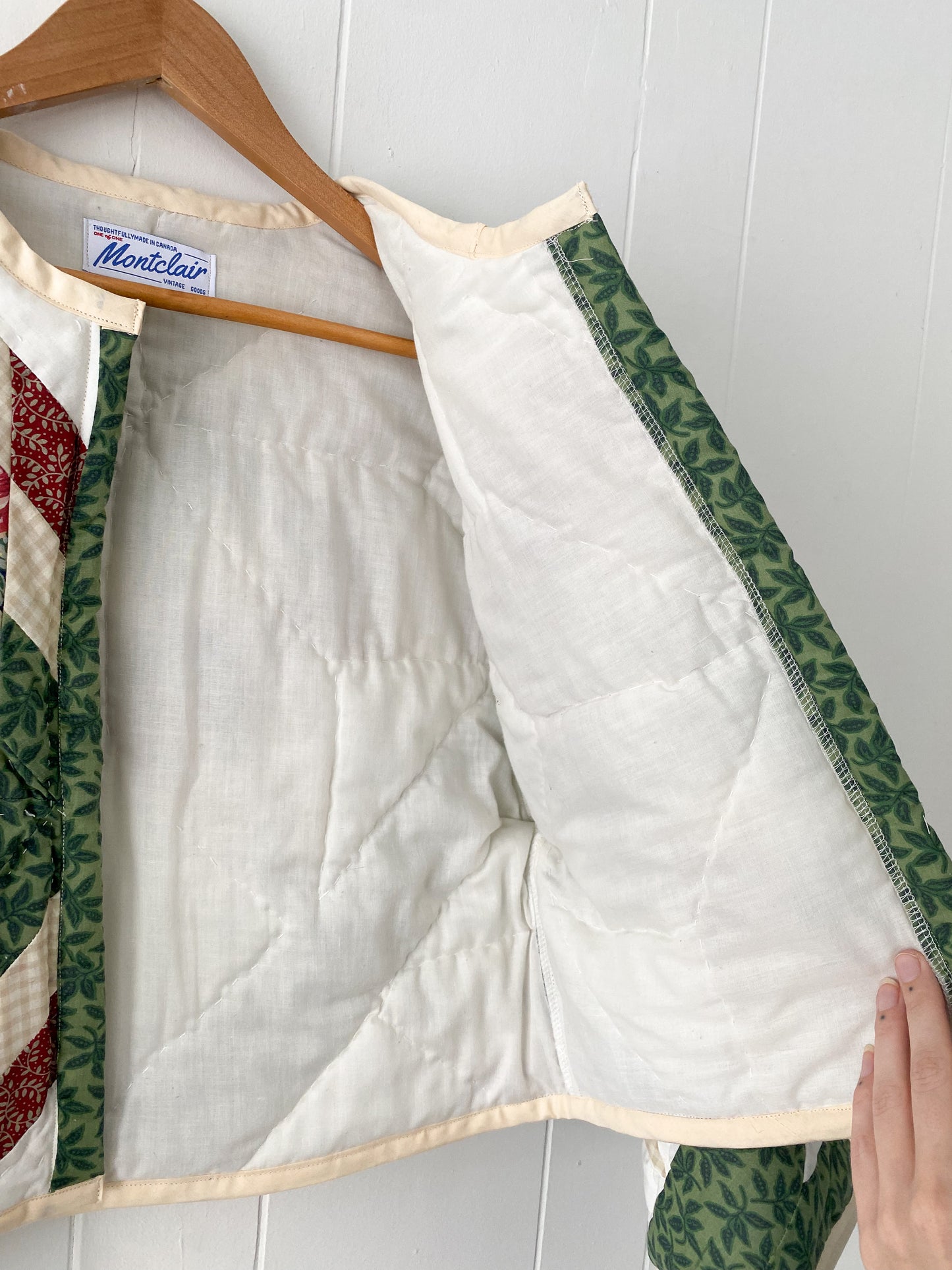 (S) Upcycled Vintage Quilt Jacket