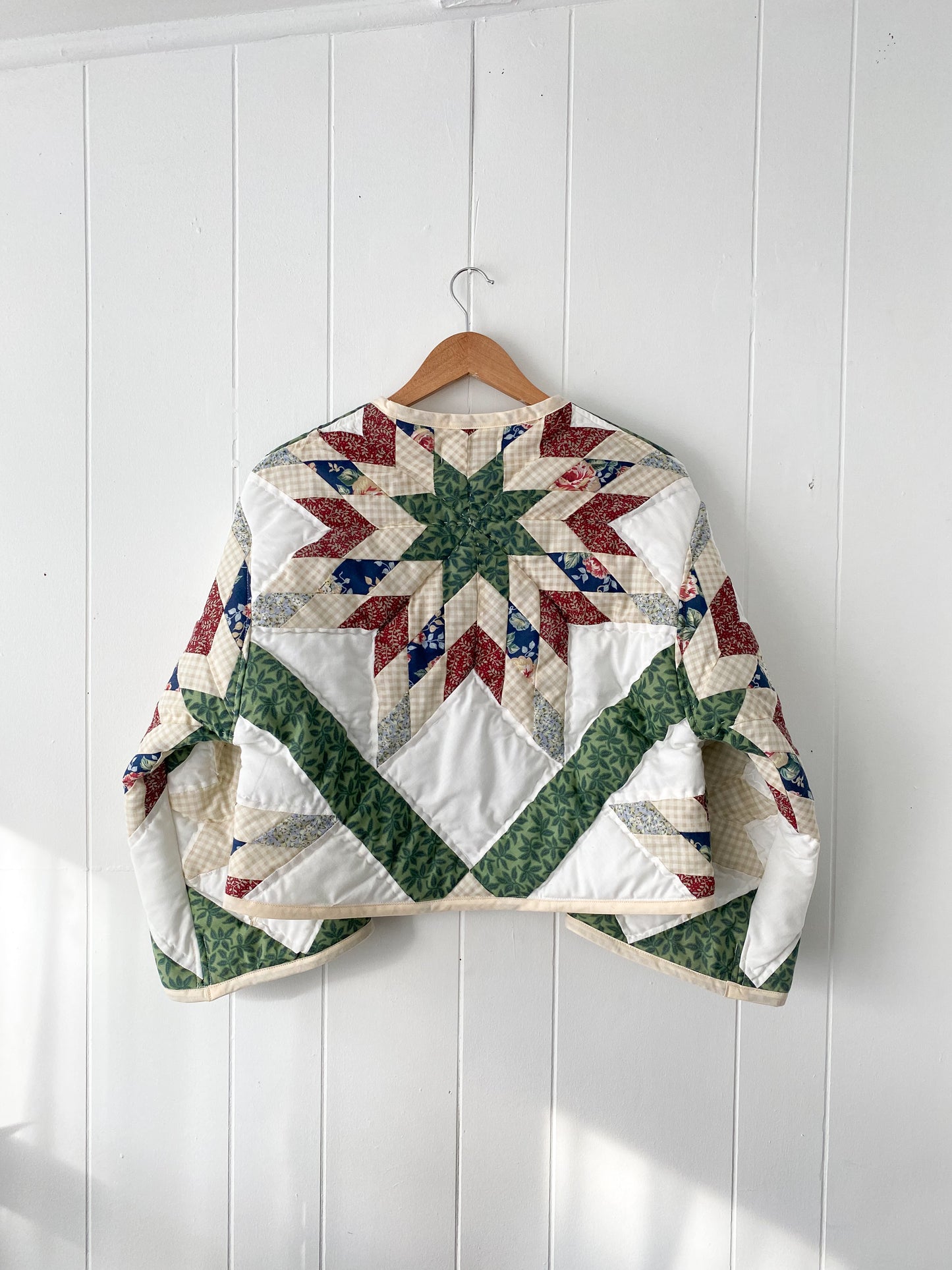 (S) Upcycled Vintage Quilt Jacket