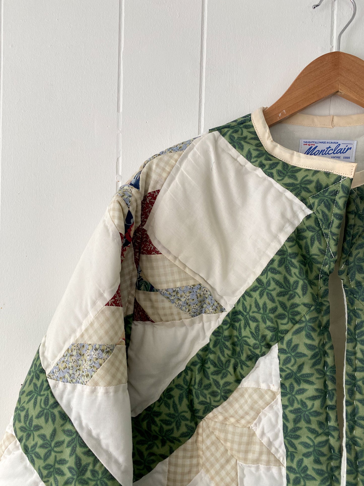 (S) Upcycled Vintage Quilt Jacket