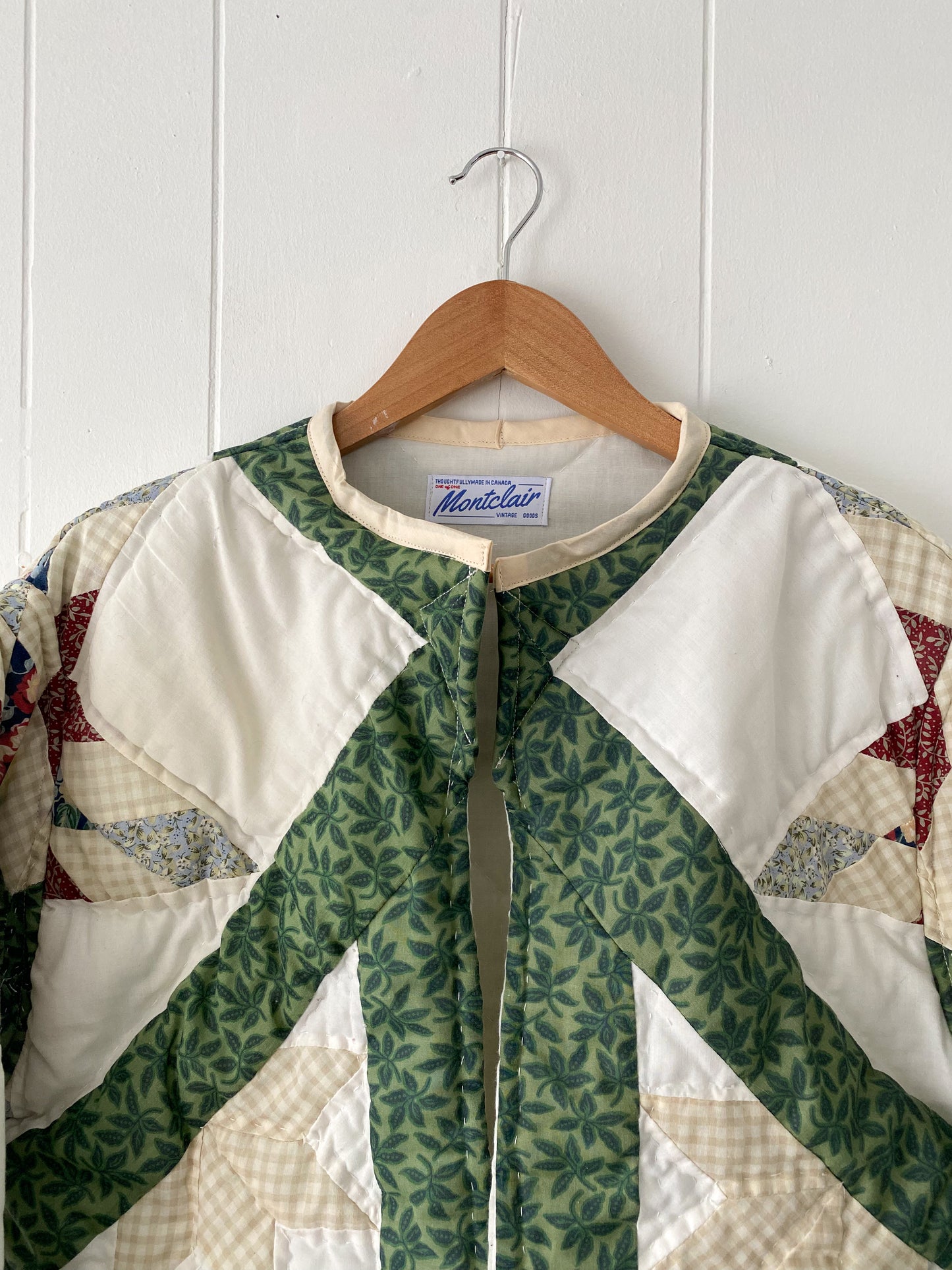 (S) Upcycled Vintage Quilt Jacket