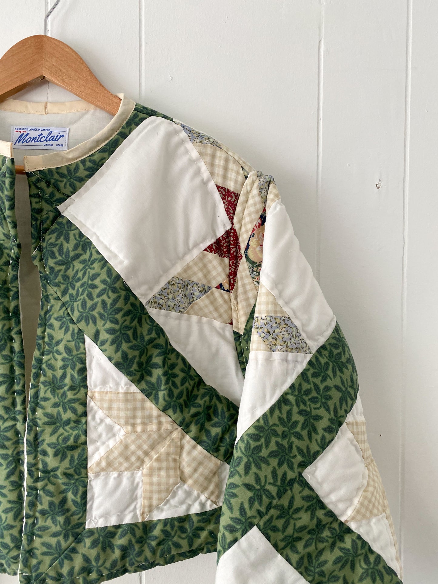 (S) Upcycled Vintage Quilt Jacket