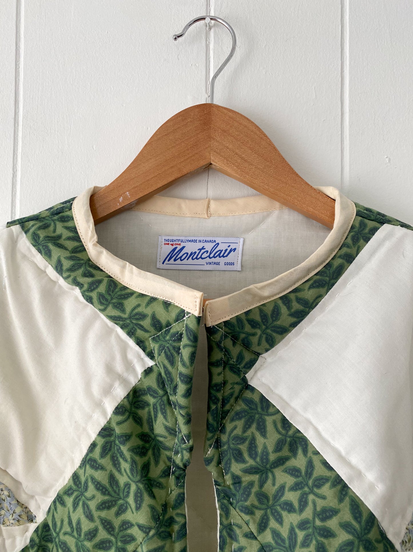 (S) Upcycled Vintage Quilt Jacket