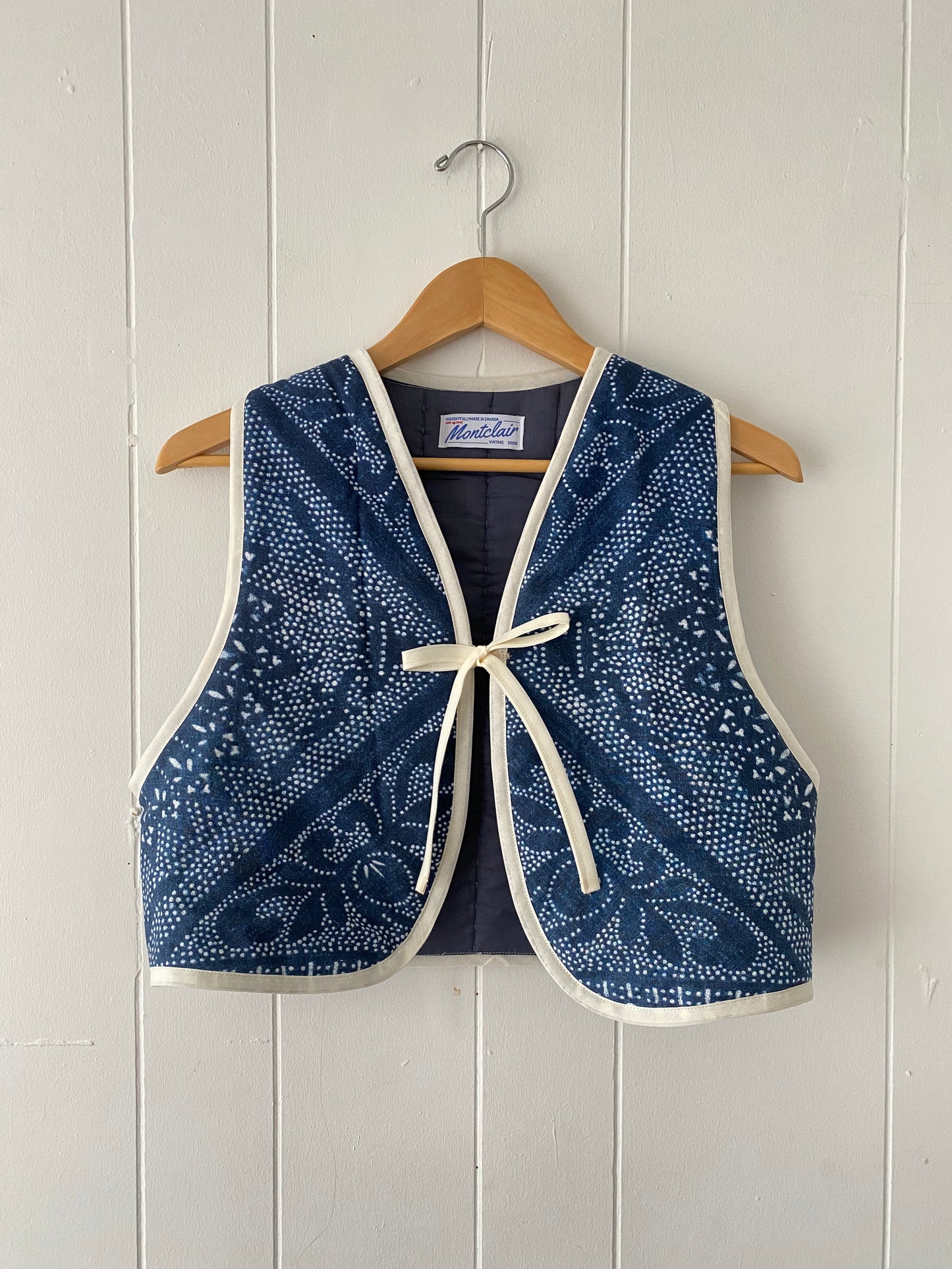 Upcycled Tie-Front Vest