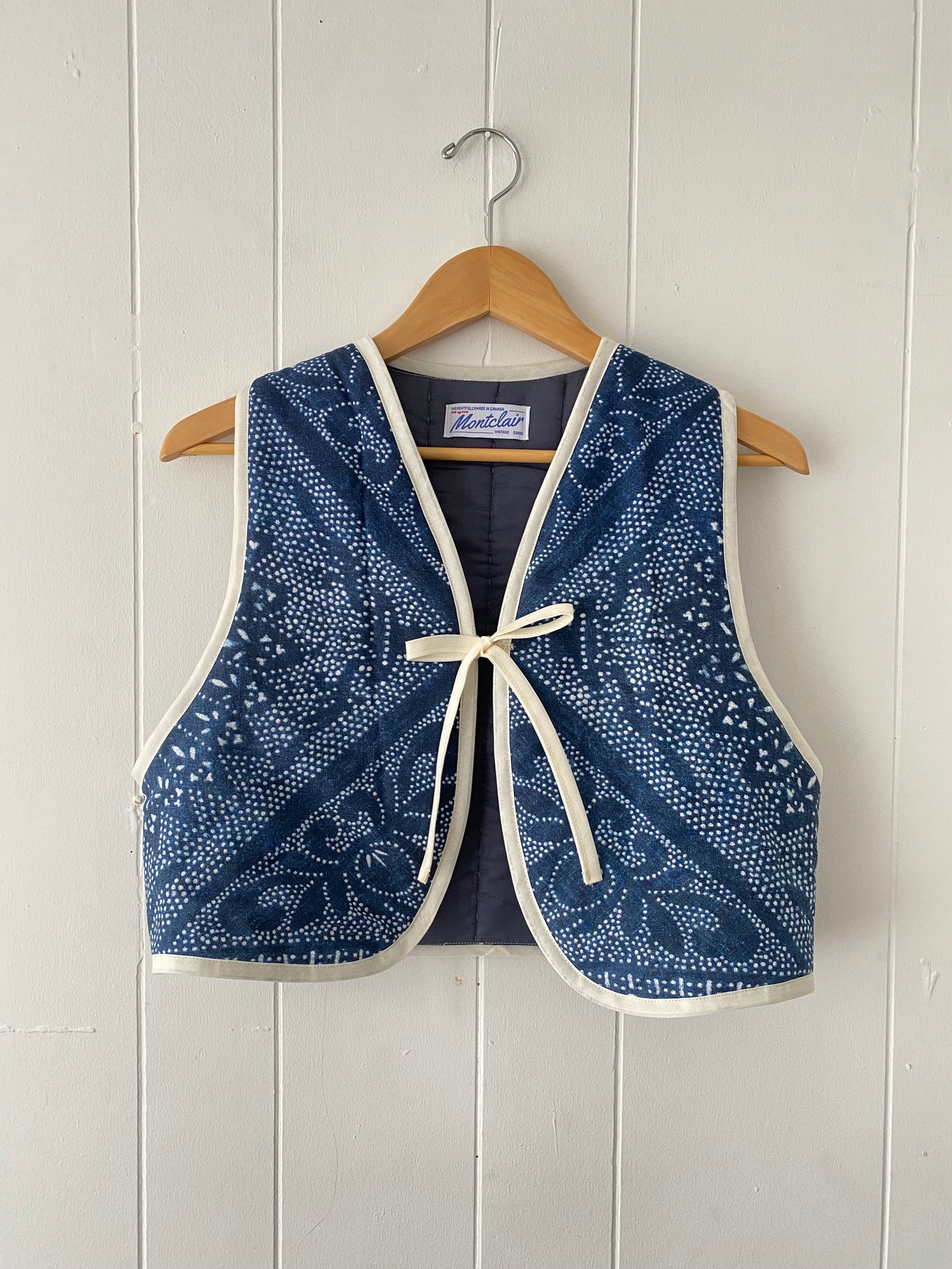 Upcycled Tie-Front Vest