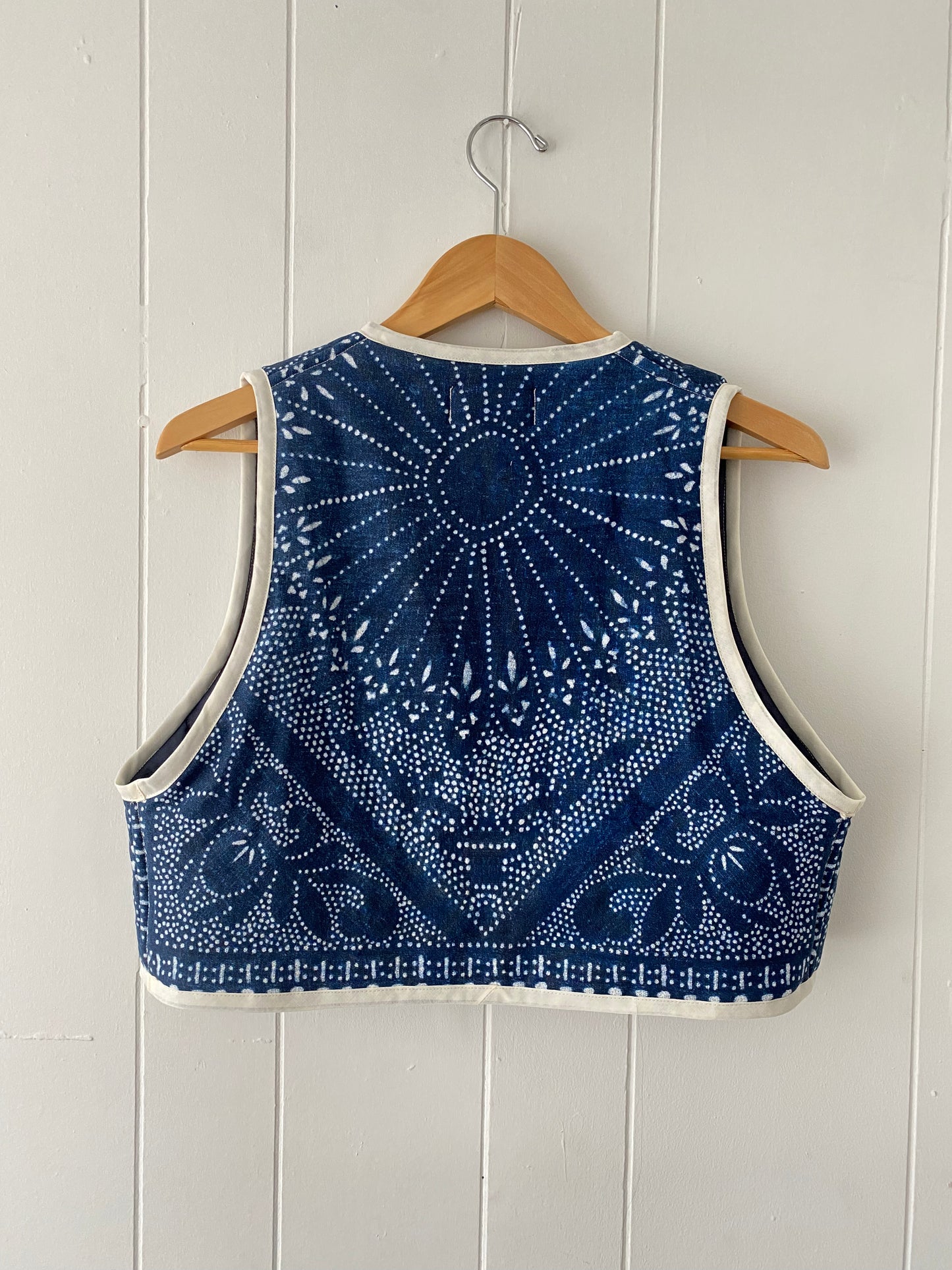 Upcycled Tie-Front Vest