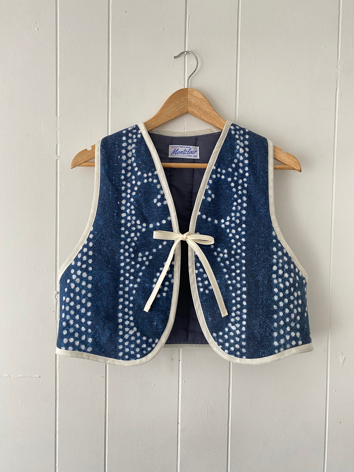 Upcycled Tie-Front Vest