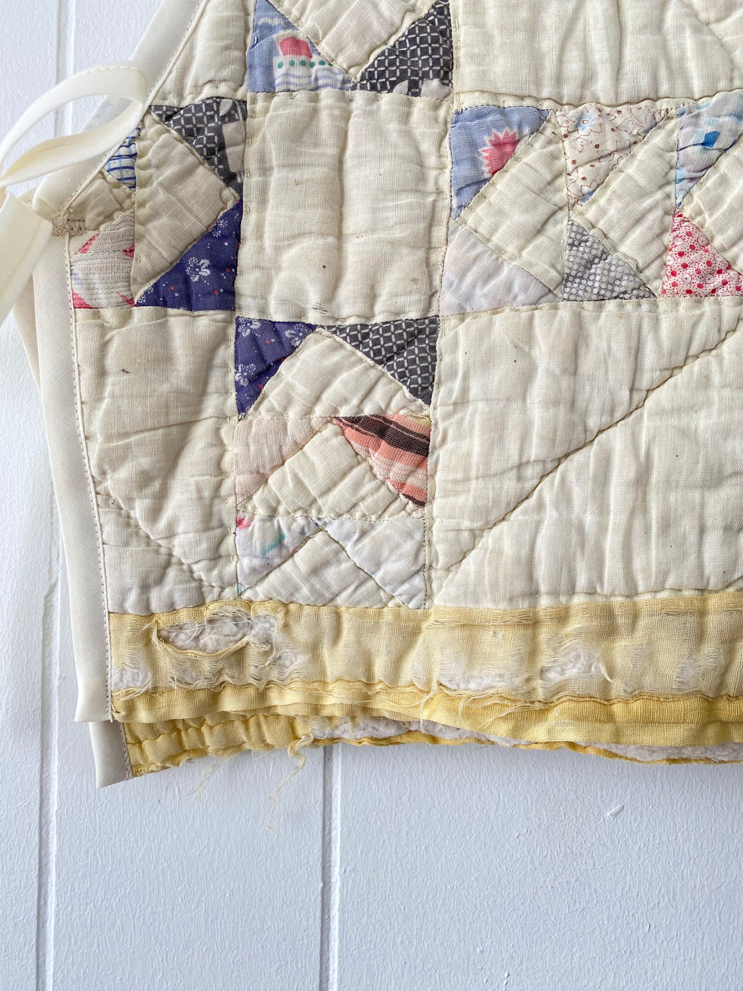 Upcycled Vintage Side Tie Quilt Vest