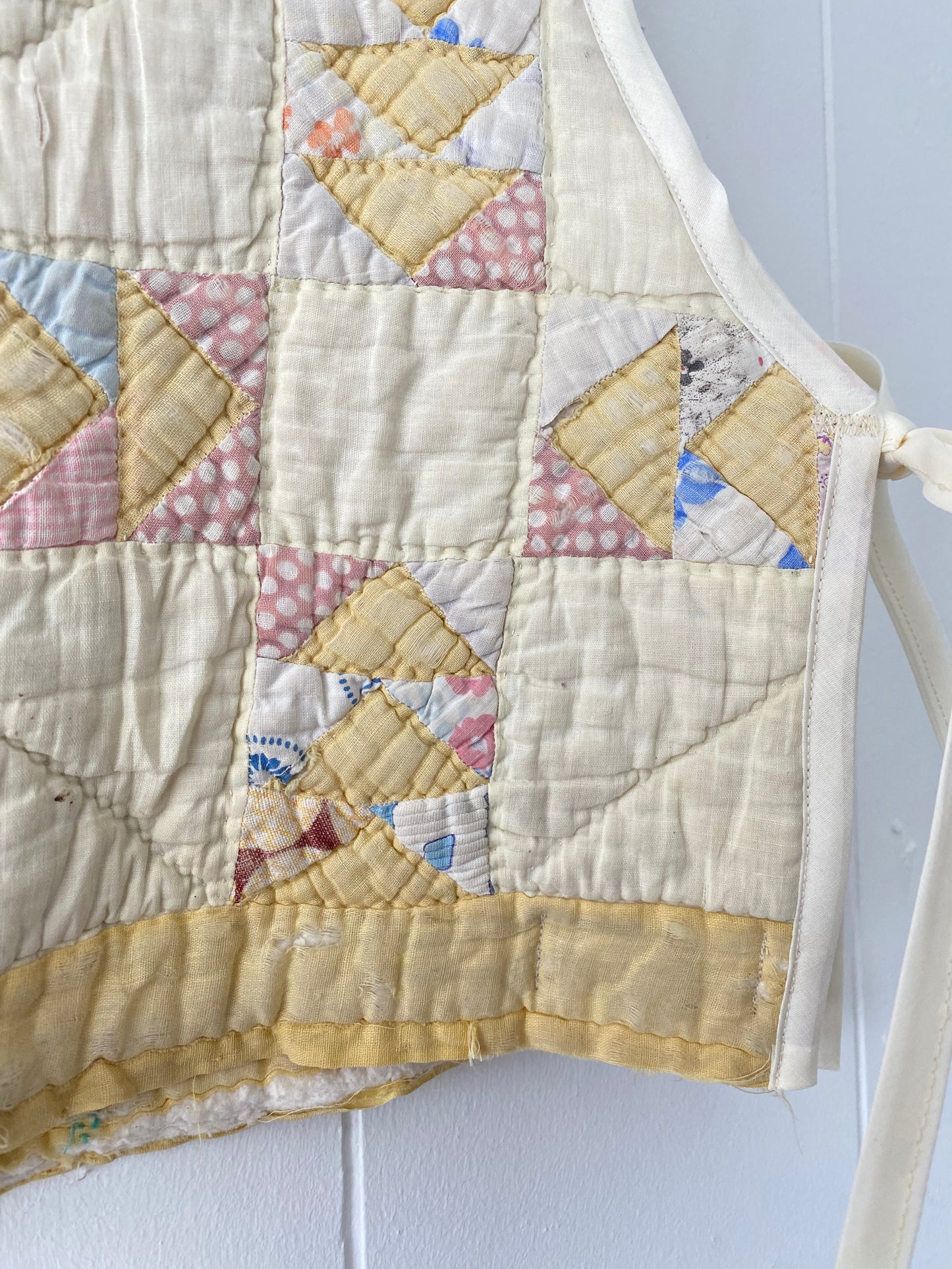 Upcycled Vintage Side Tie Quilt Vest