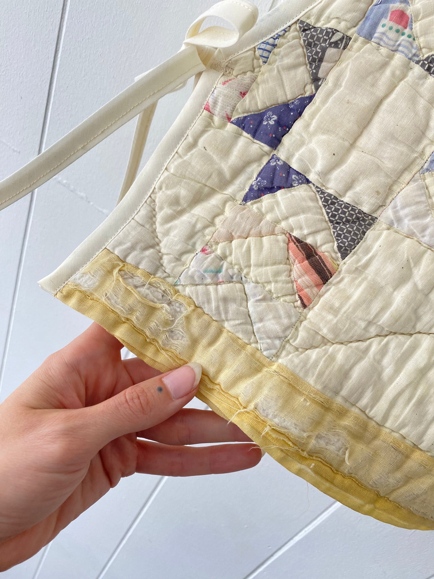 Upcycled Vintage Side Tie Quilt Vest