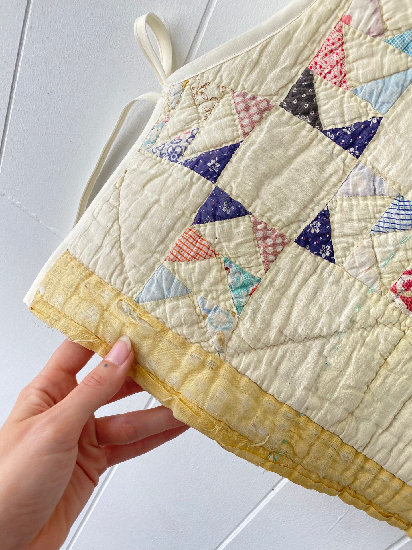 Upcycled Vintage Side Tie Quilt Vest