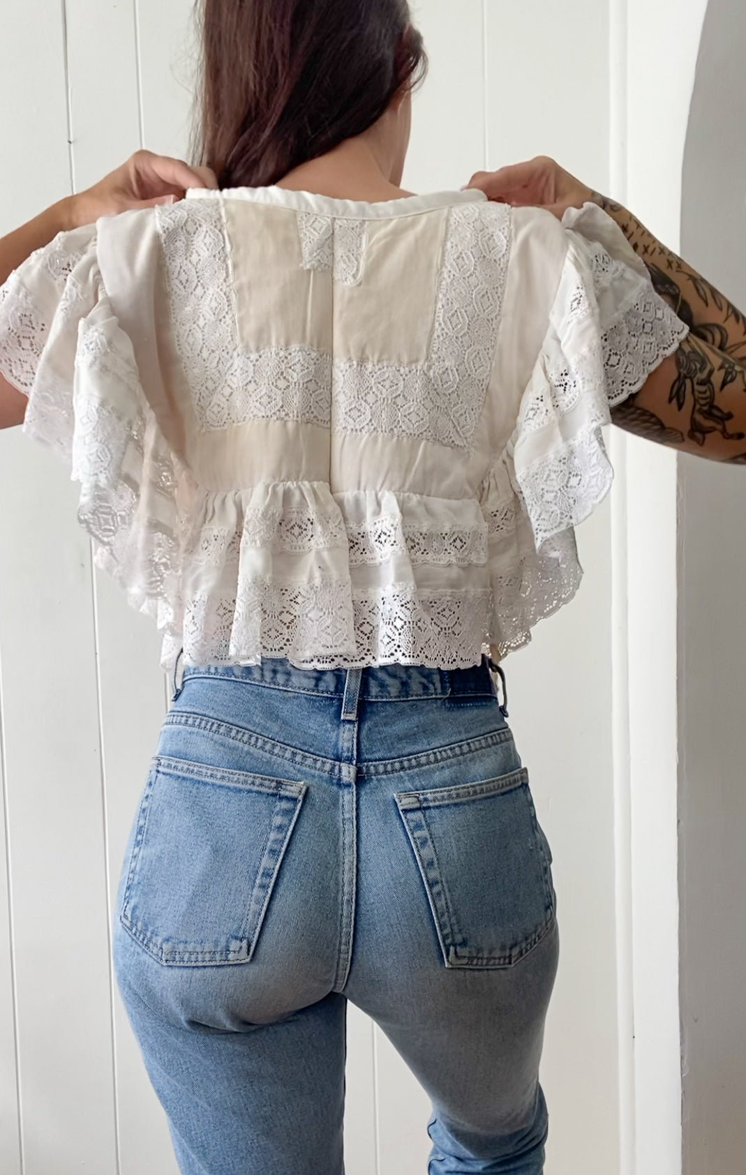 Upcycled Vintage Side Tie Vest