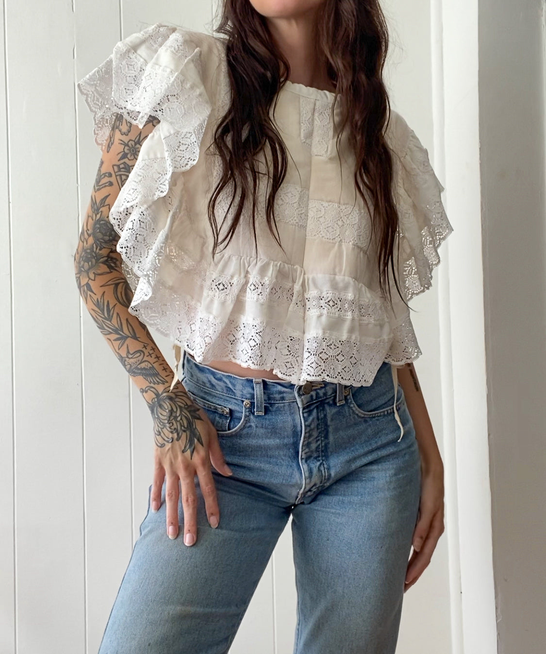 Upcycled Vintage Side Tie Vest