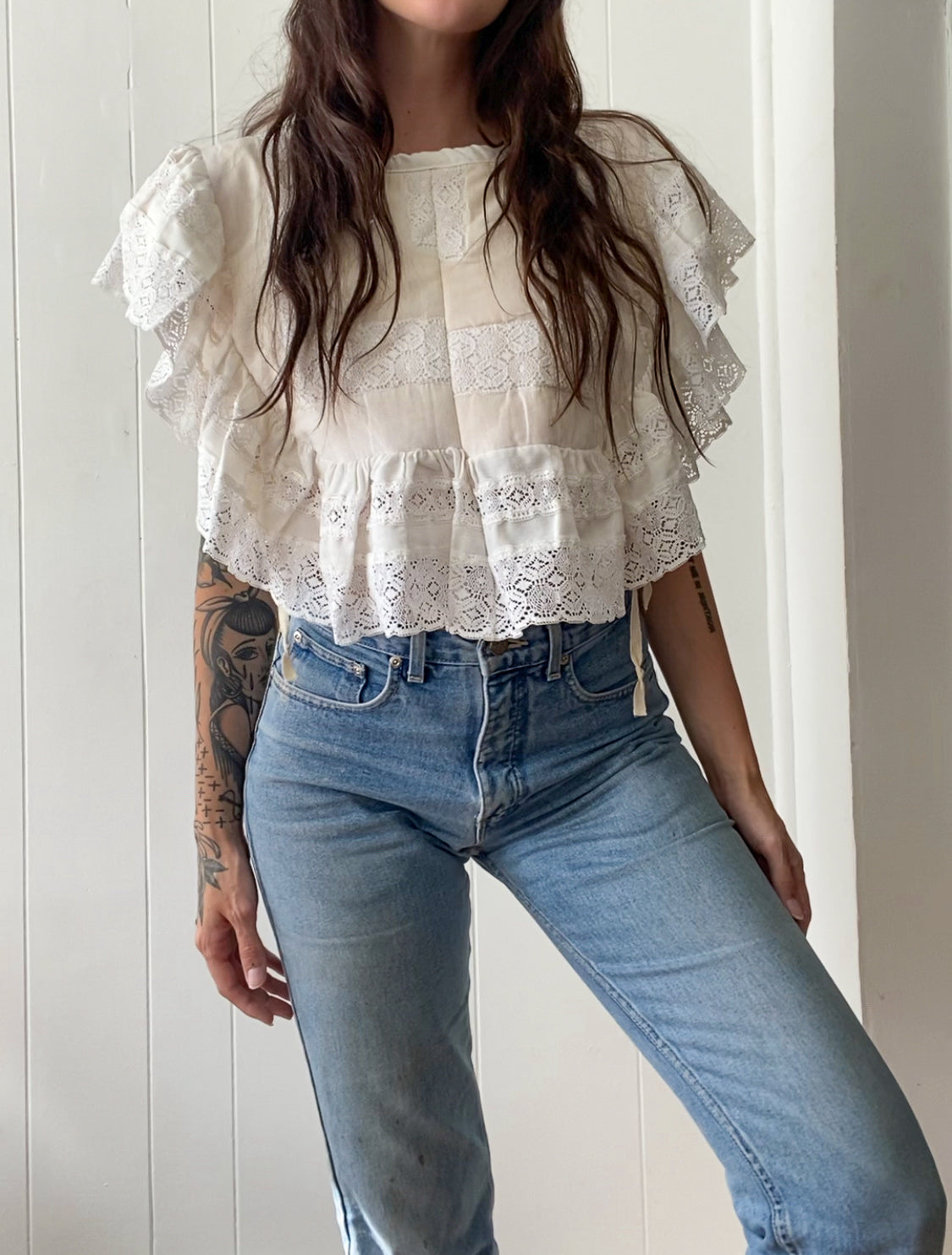 Upcycled Vintage Side Tie Vest