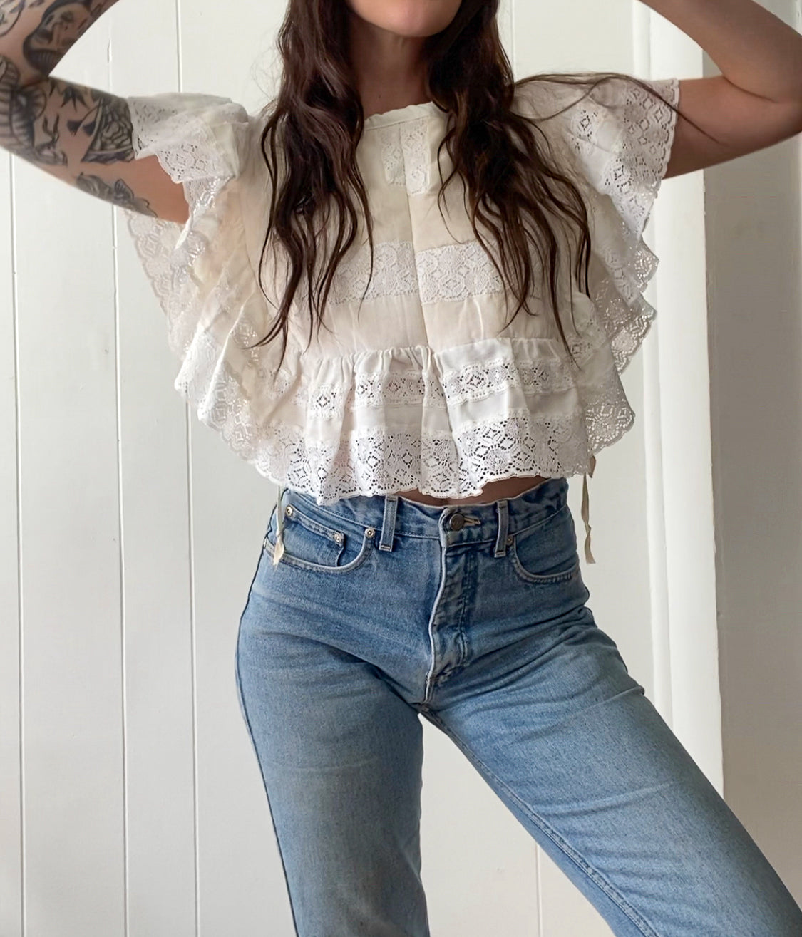 Upcycled Vintage Side Tie Vest