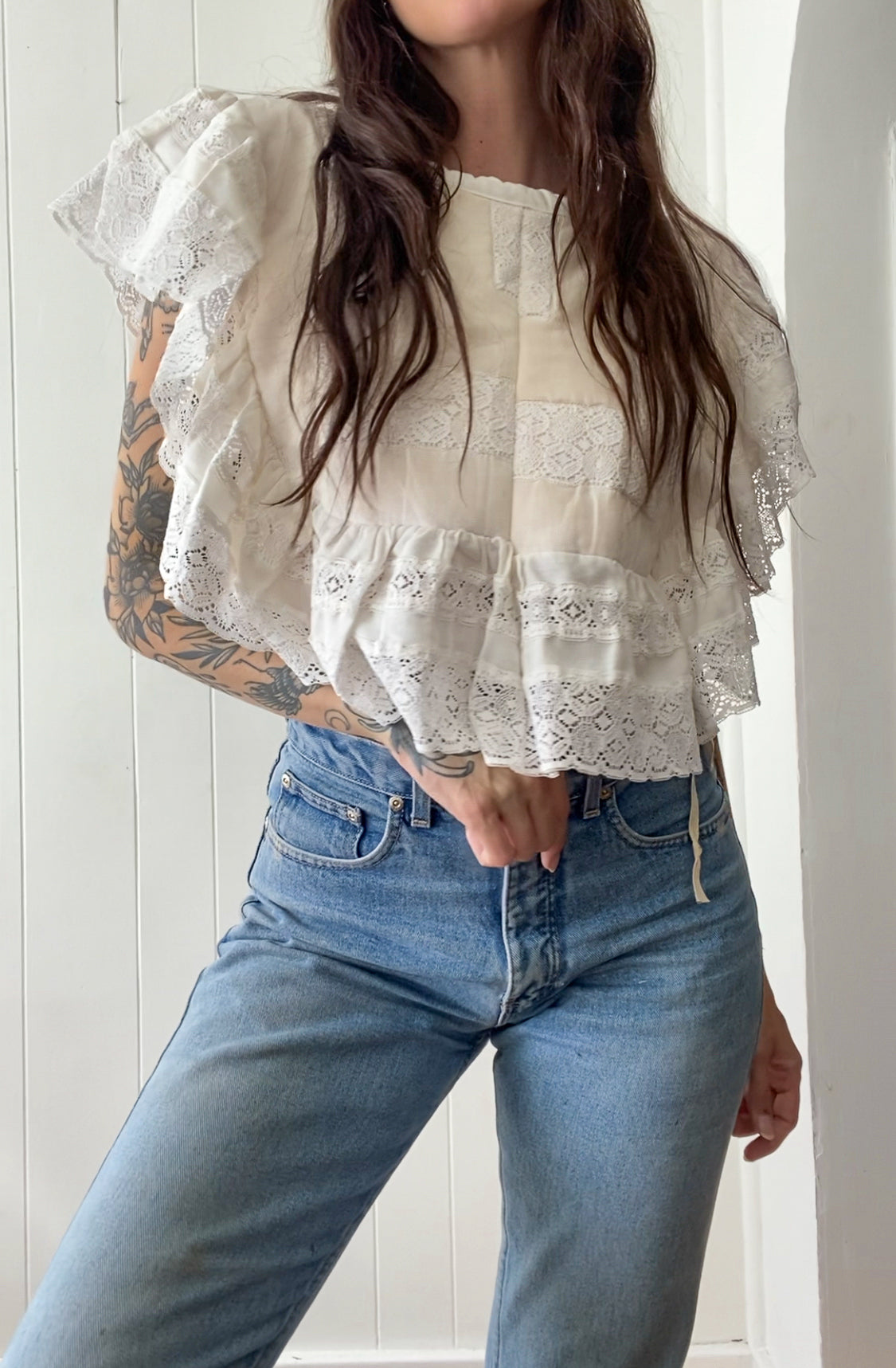 Upcycled Vintage Side Tie Vest