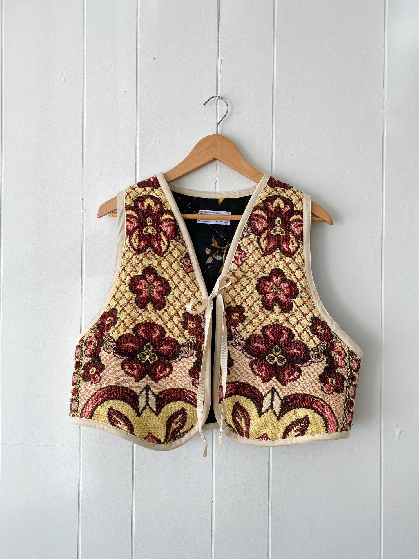 Upcycled Tie-Front Vest