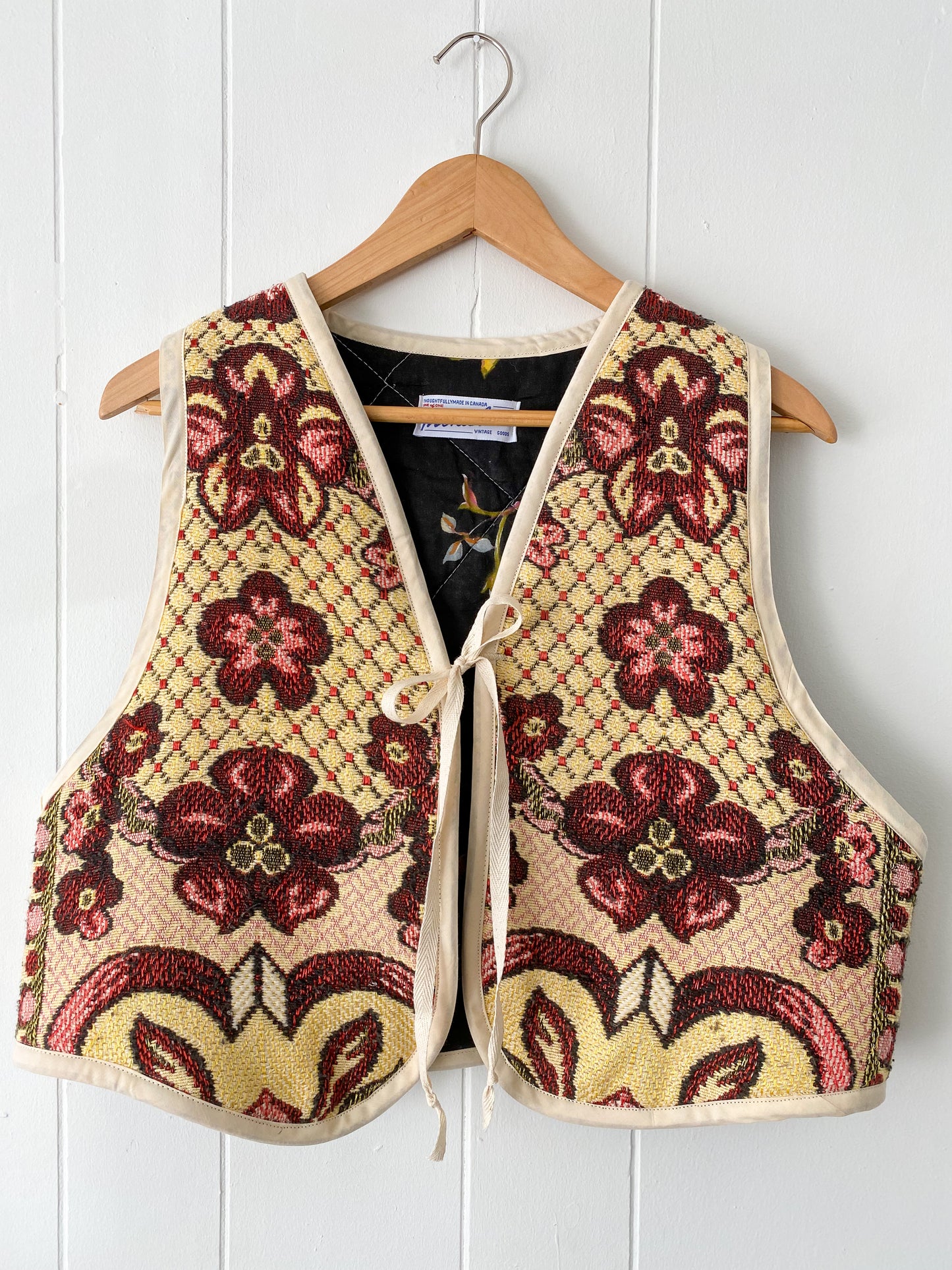 Upcycled Tie-Front Vest