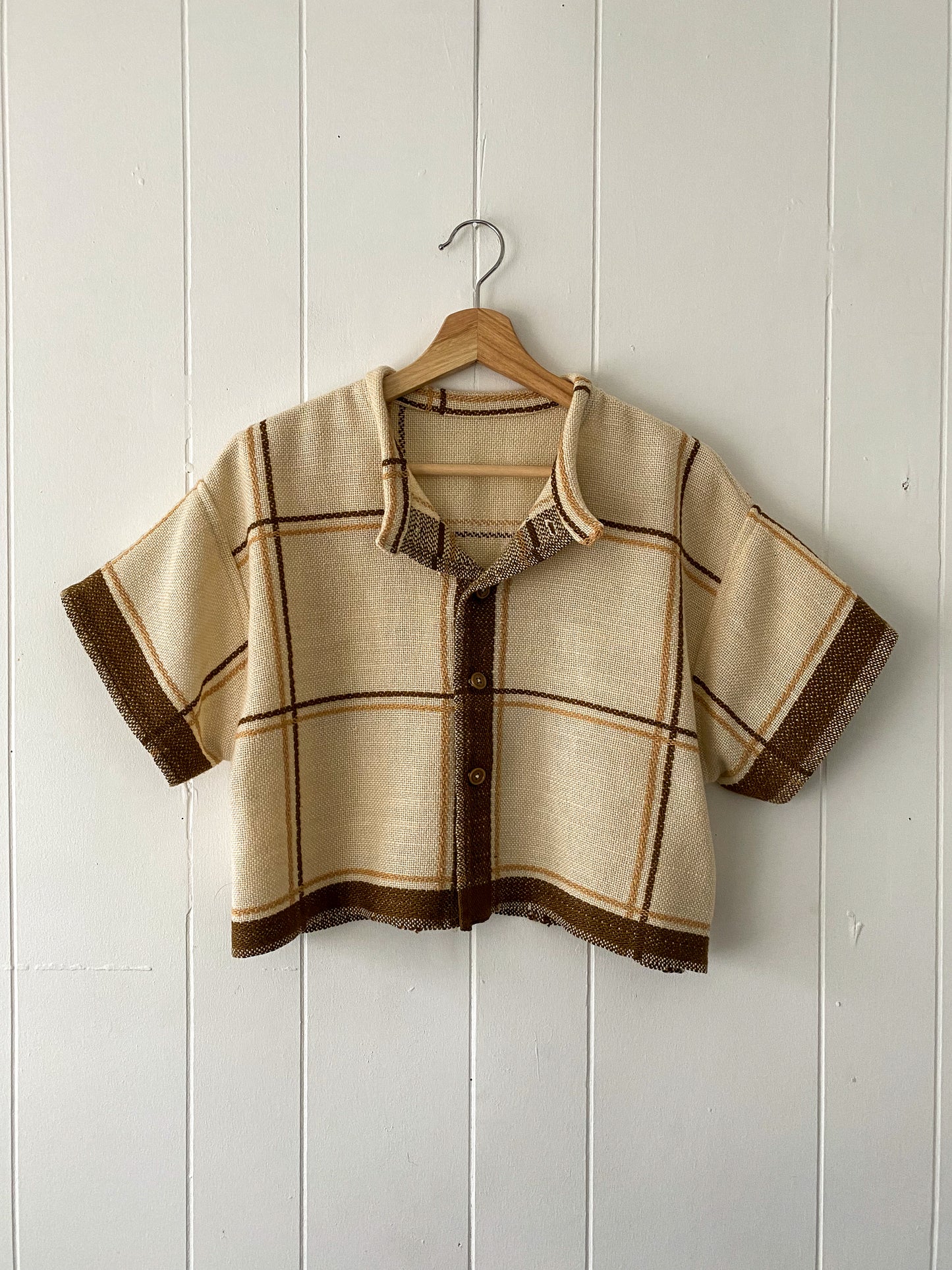 Upcycled Woven Button Up