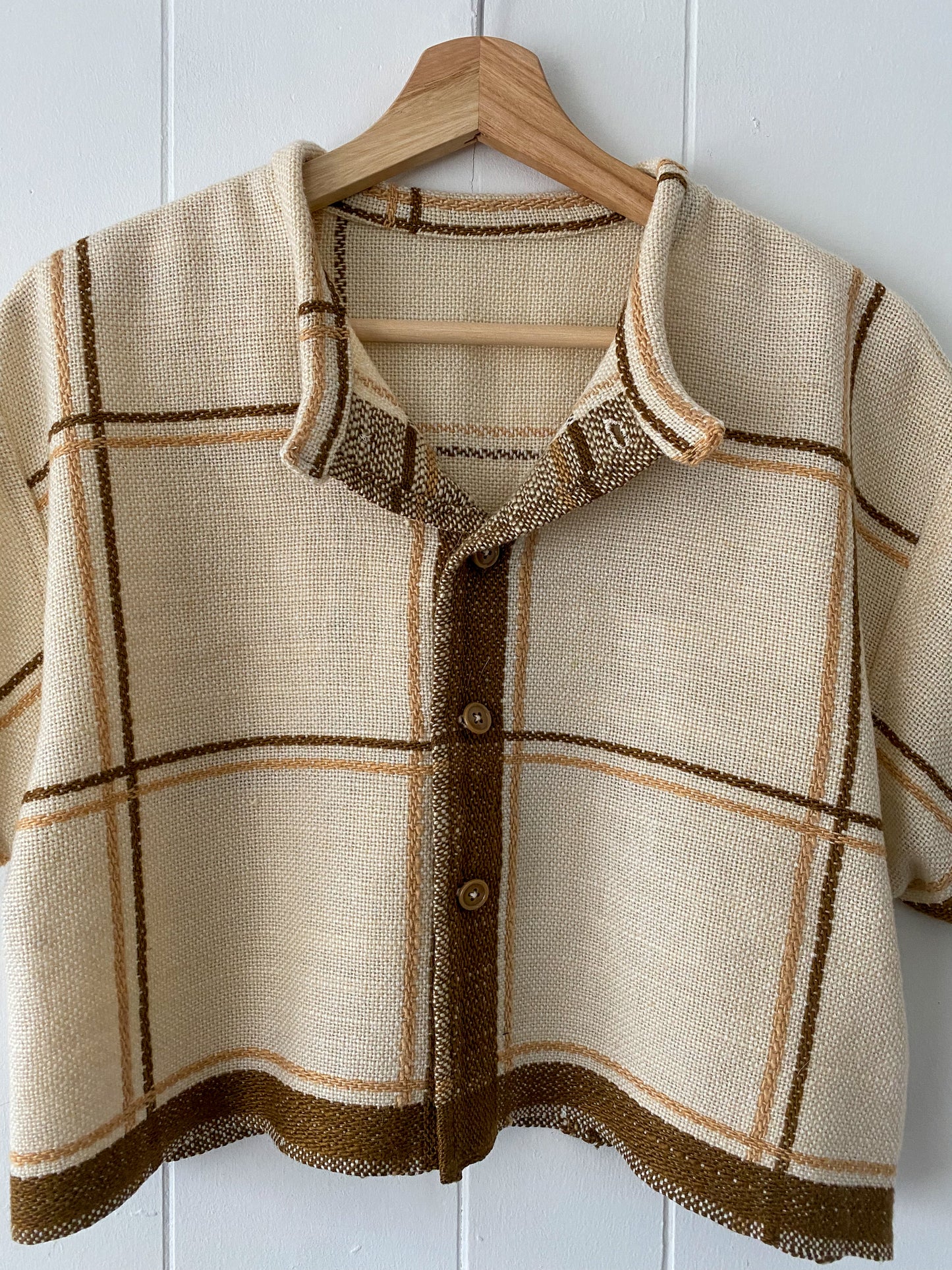 Upcycled Woven Button Up
