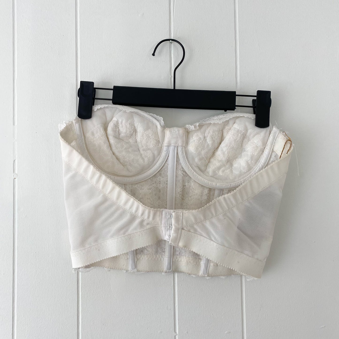 XS/S-S Vintage Lace and Faux Pearl Bustier