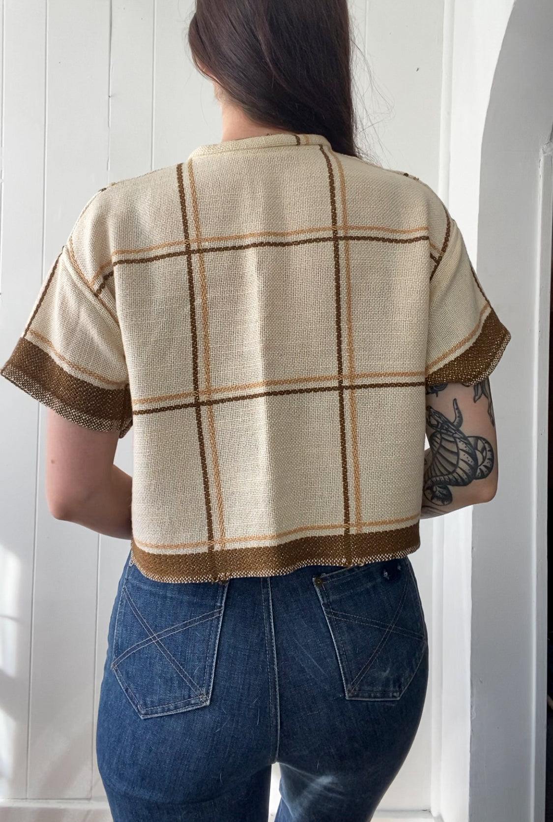 Upcycled Woven Button Up